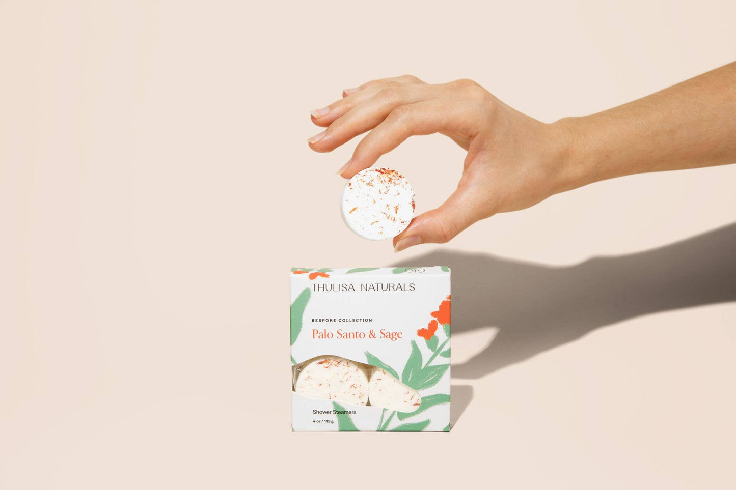 Thulisa Naturals | Bath + Body - Shower Steamers | Palo Santo + Sage | 4 pack gift set