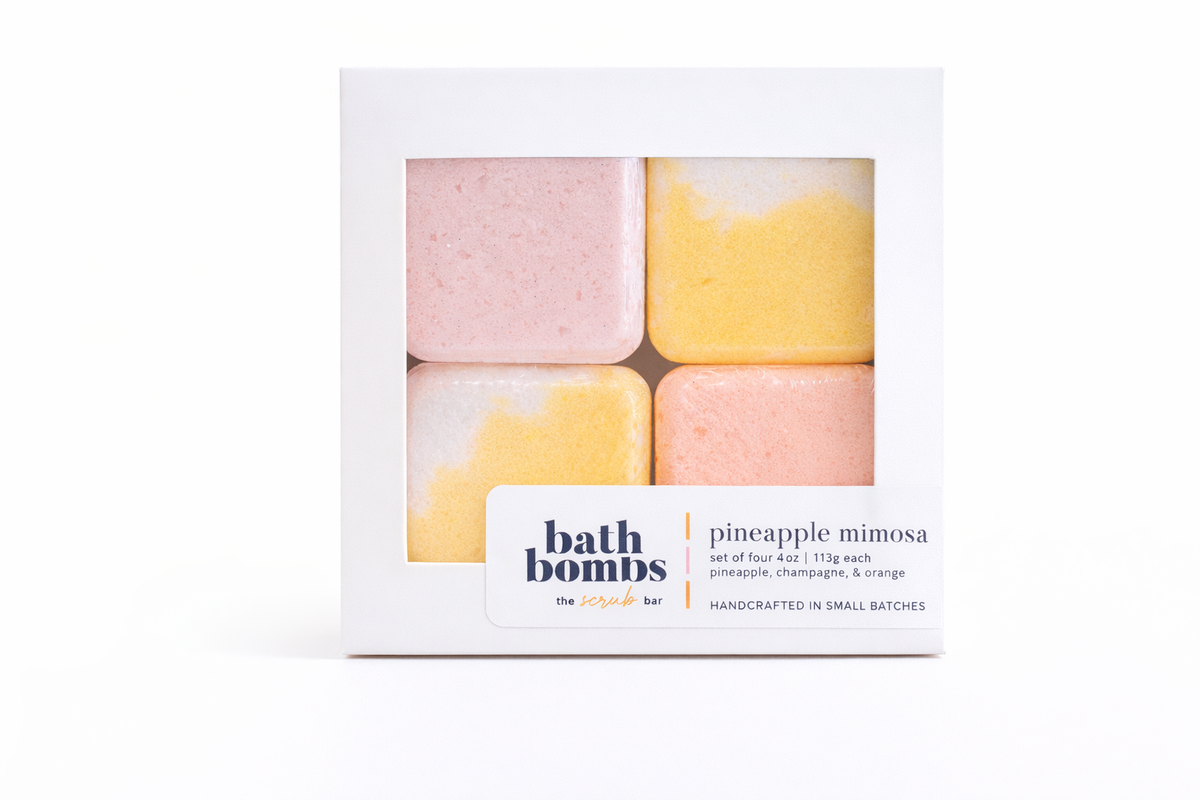 The Scrub Bar - Pineapple Mimosa Bath Bomb Set