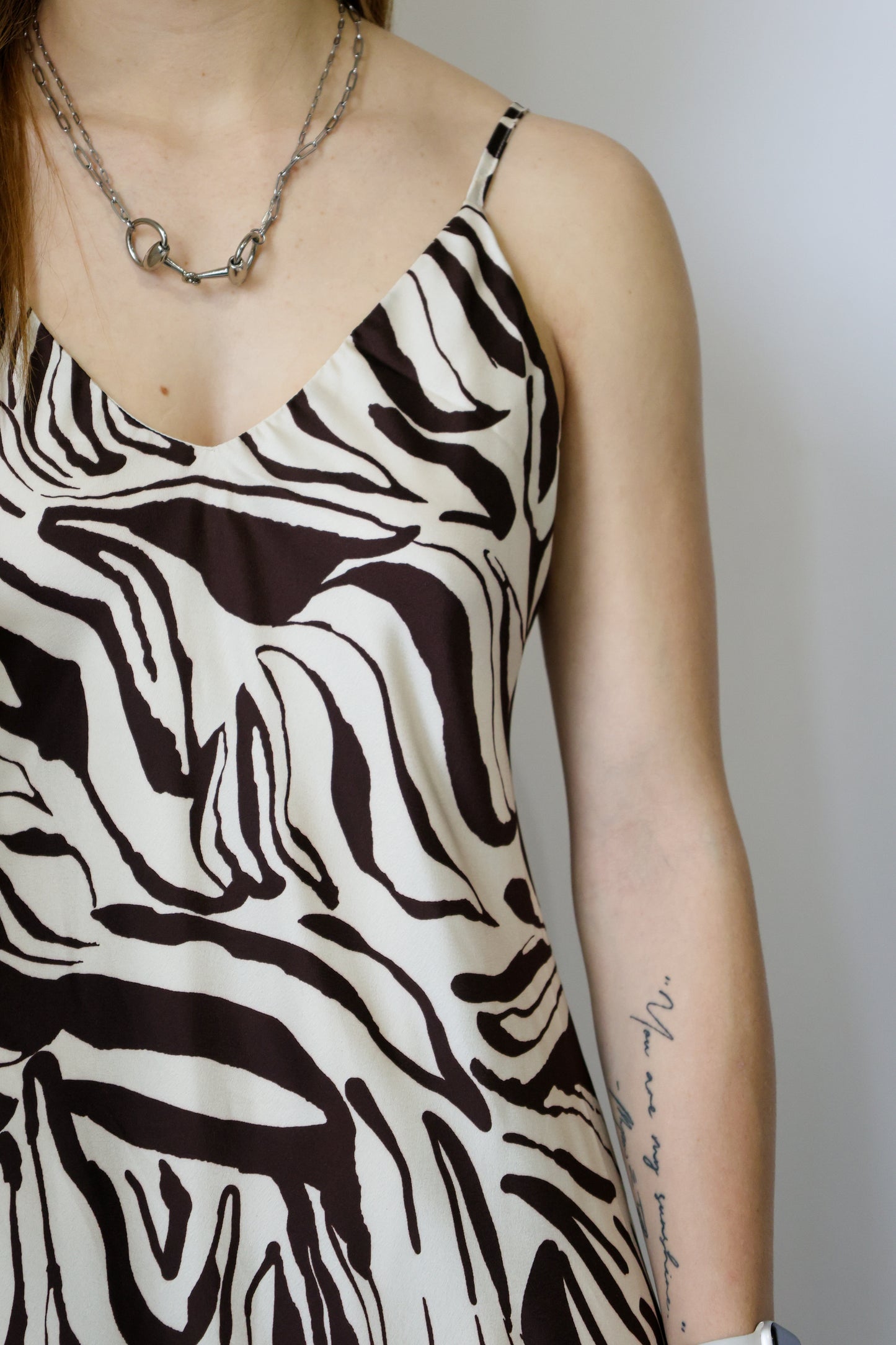 Dress Forum sleeveless woven marble maxi dress