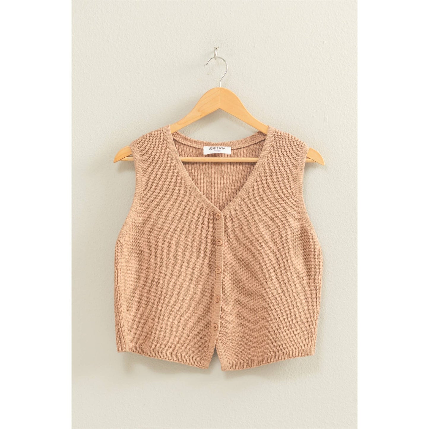 HYFVE - V-Neck Sleeveless Buttoned Sweater Vest