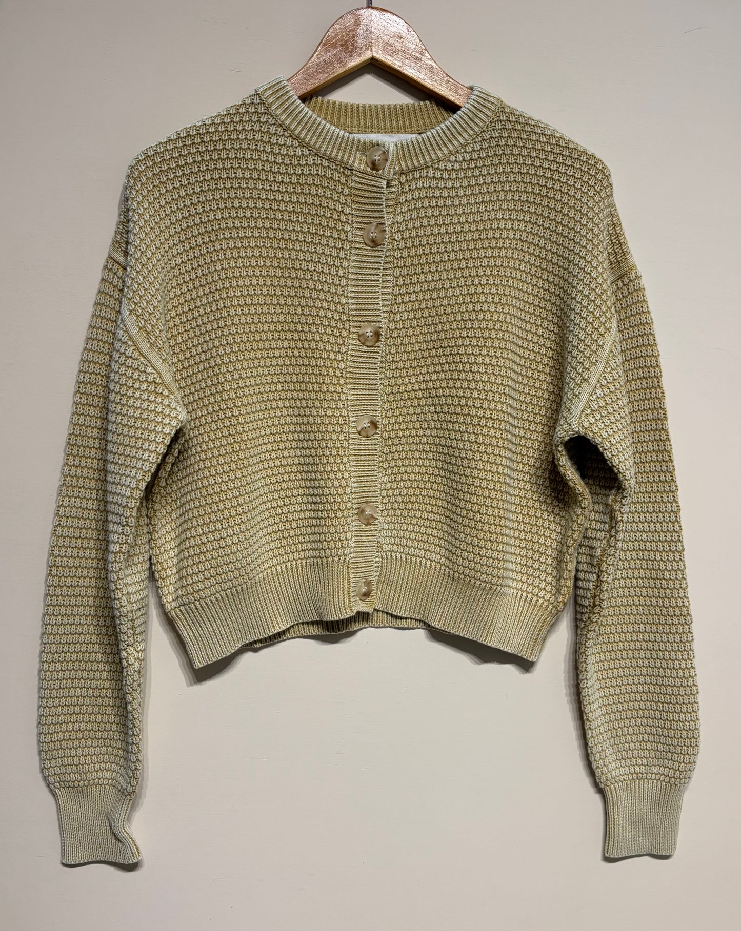 Mineral Washed Chunky Knit Cardigan