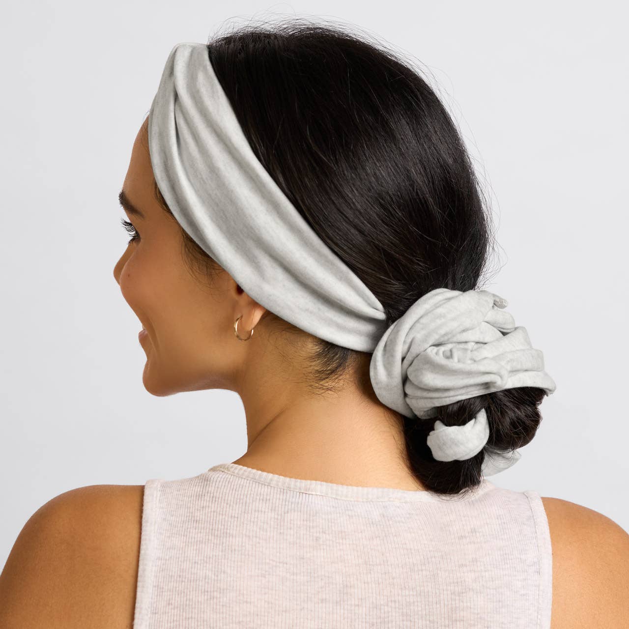KITSCH - Set & Flow Heatless Curling Headband - Heather Gray
