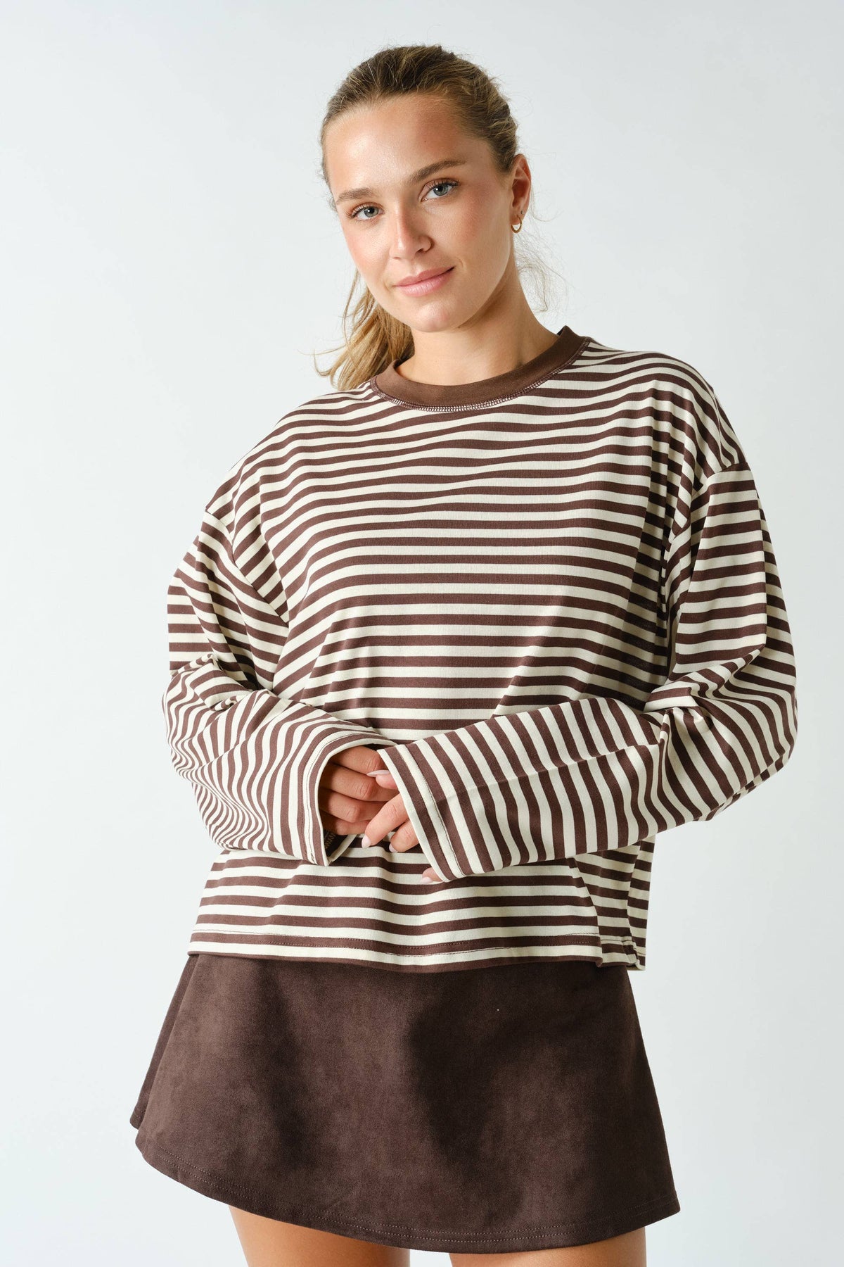 Mono B - Horizon Striped Long-Sleeve Tee