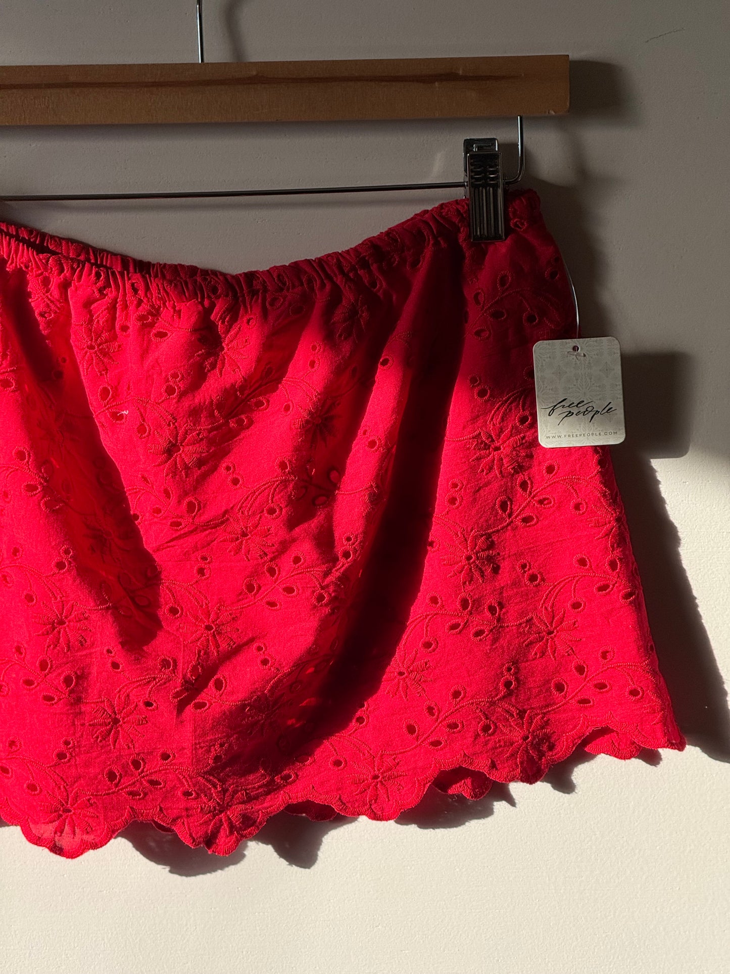 Free People - Eyes on You Red Mini Skort