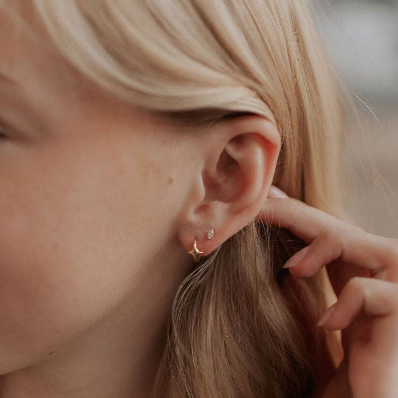 Mauve Jewelry Co. - Zoe Marquise Diamond Flat Back Studs