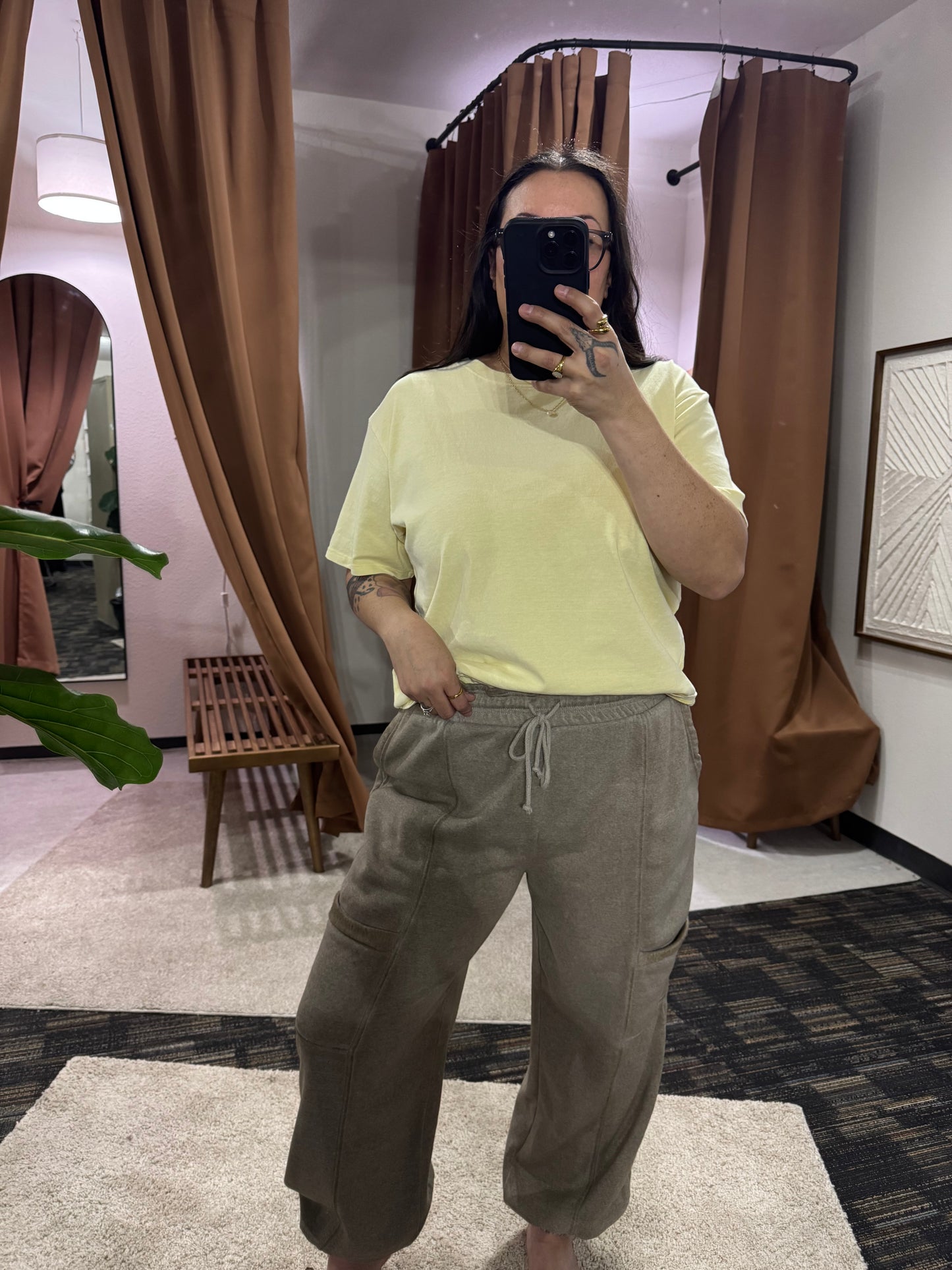 HYFVE - Ruffle Waist Burnout Jogger Pants