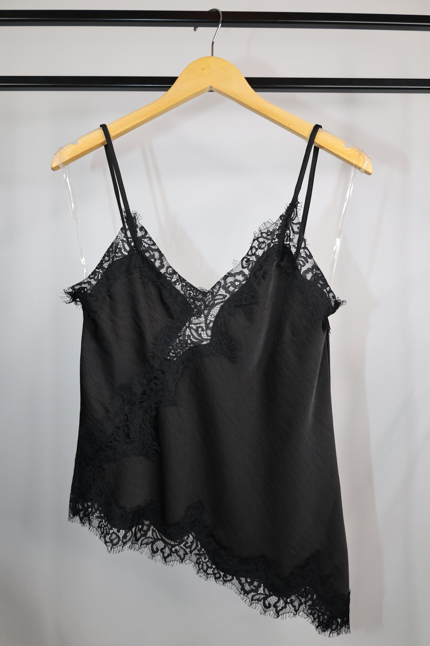 Hyfve - Black Lace Lined Satin Tank
