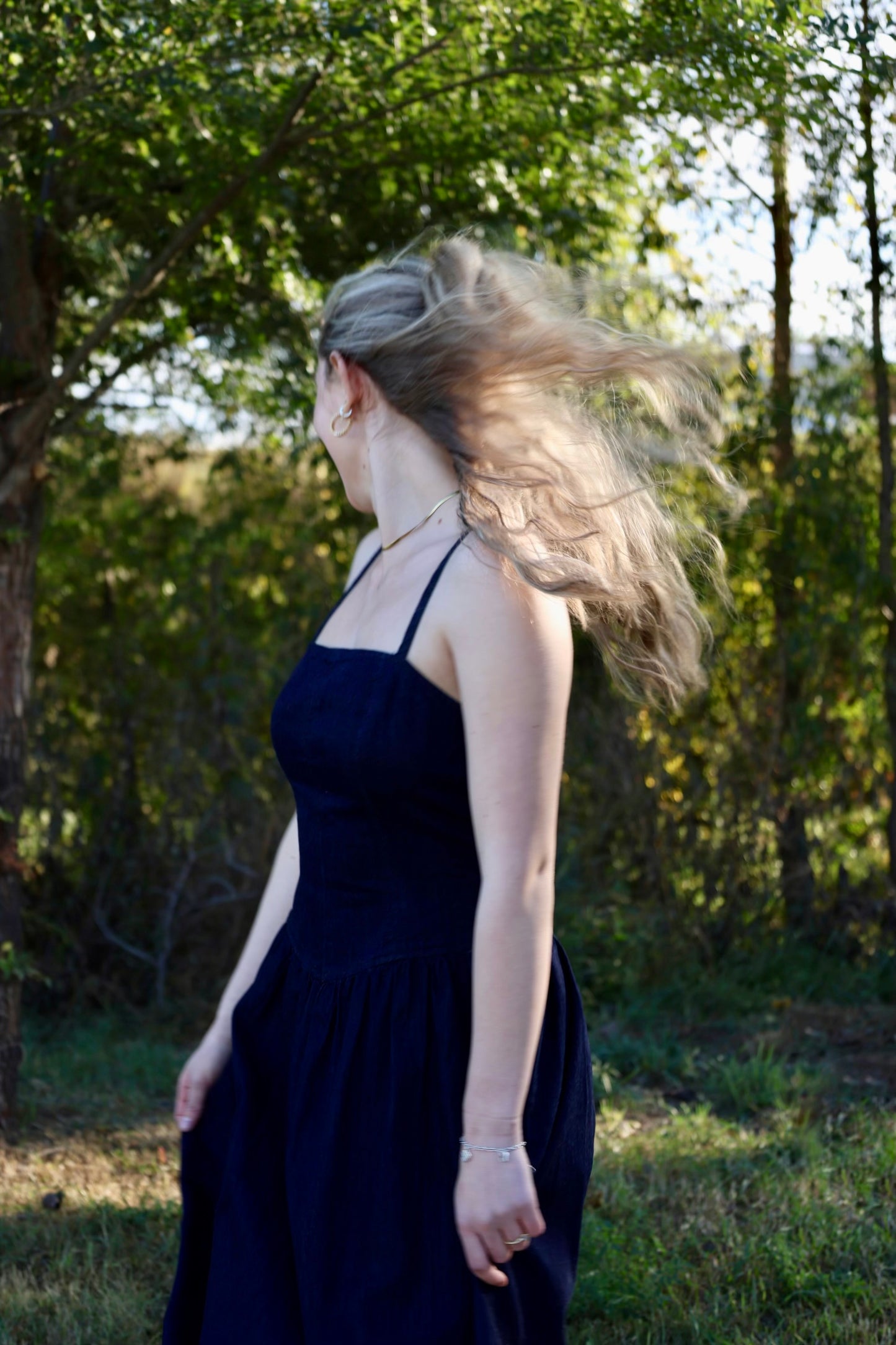 Sunday Edition dark denim Sleeveless Mini Dress