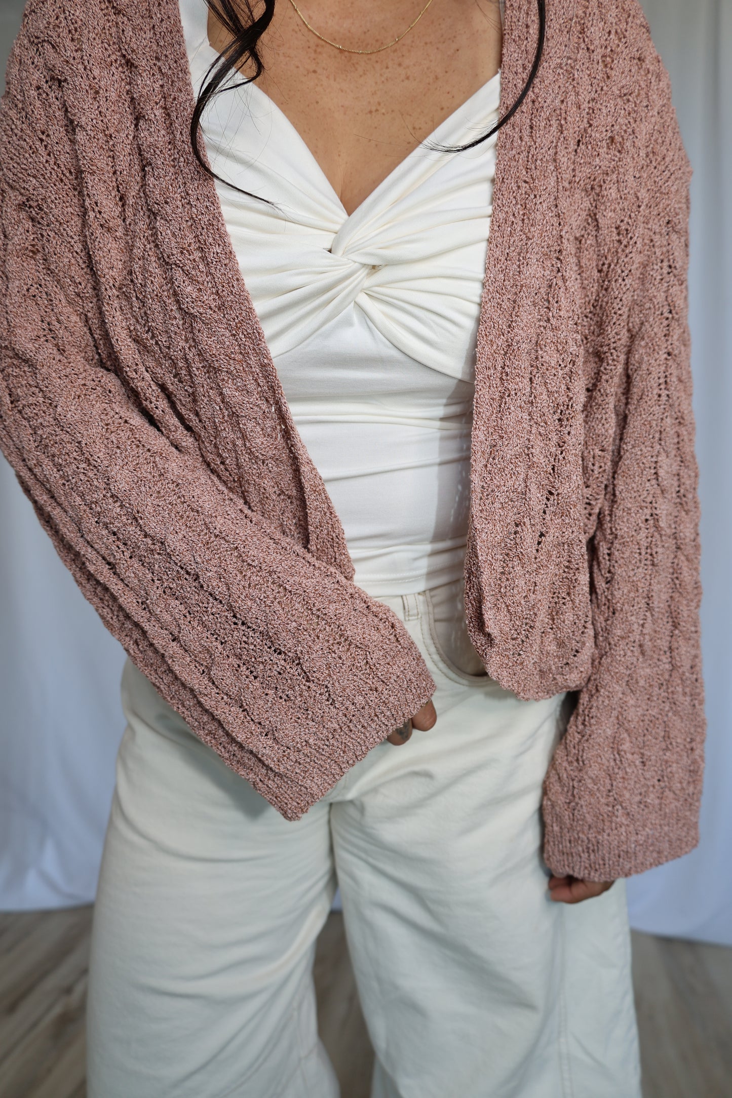 It's Like Fate light weight open cable knit cardigan