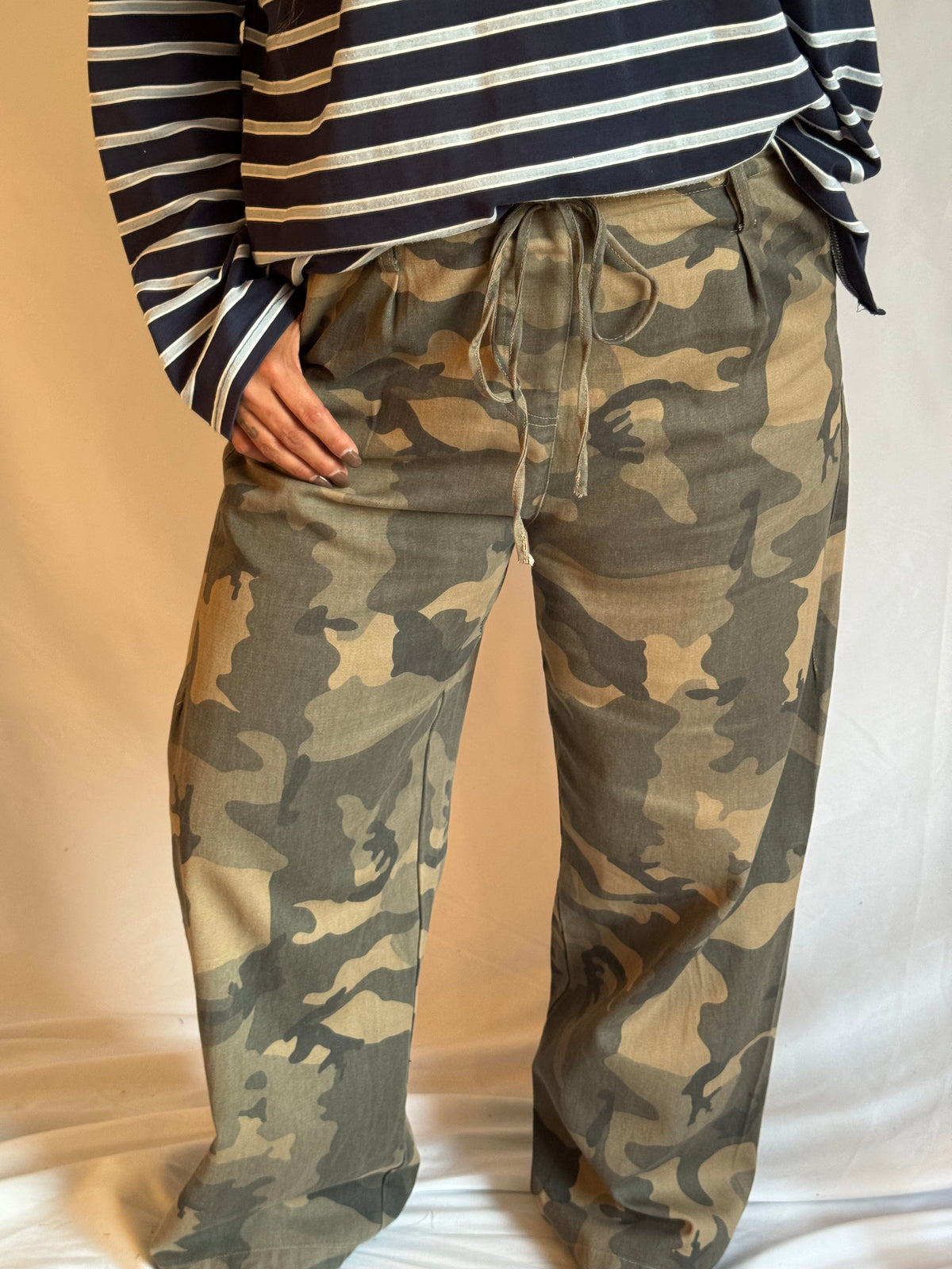 Bring It On camo wide leg pant