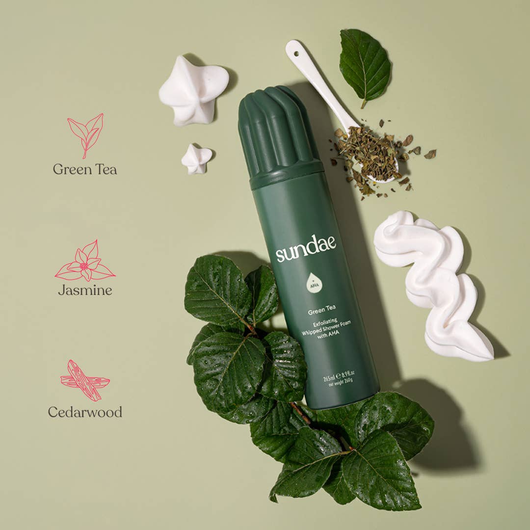 sundae body - Whipped Shower Foam Green Tea Exfoliating