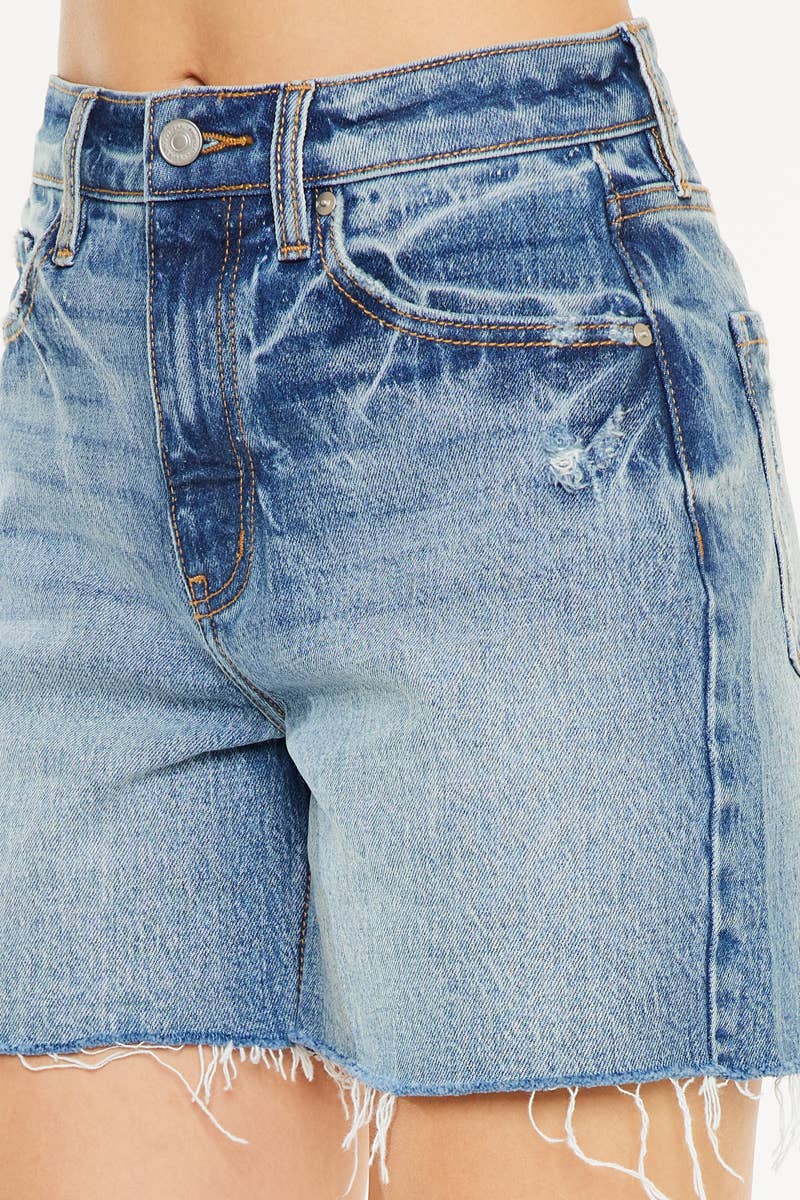 KanCan USA - mid thigh longer denim shorts