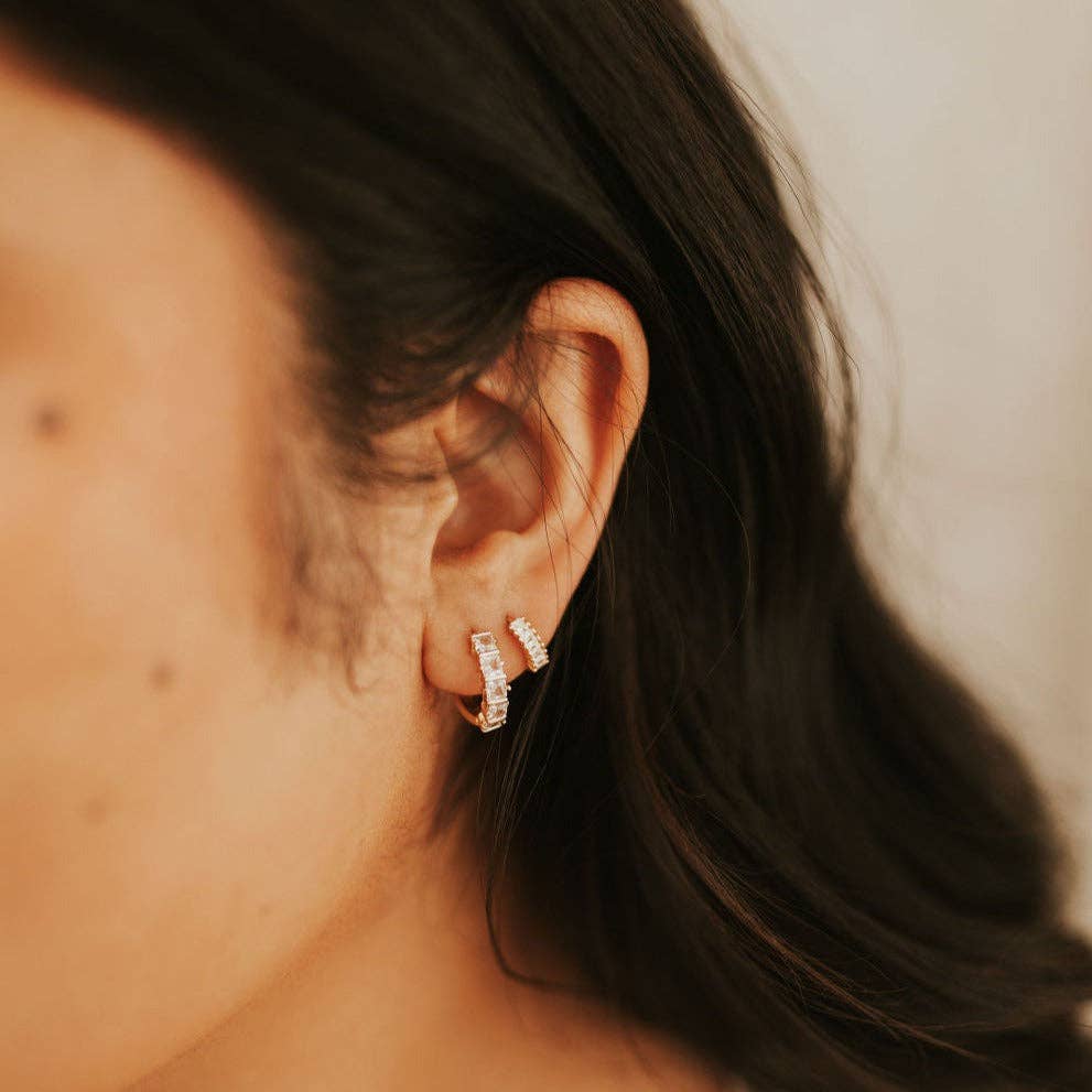 Mauve Jewelry Co. - Charlotte Diamond Gold Filled Hoops