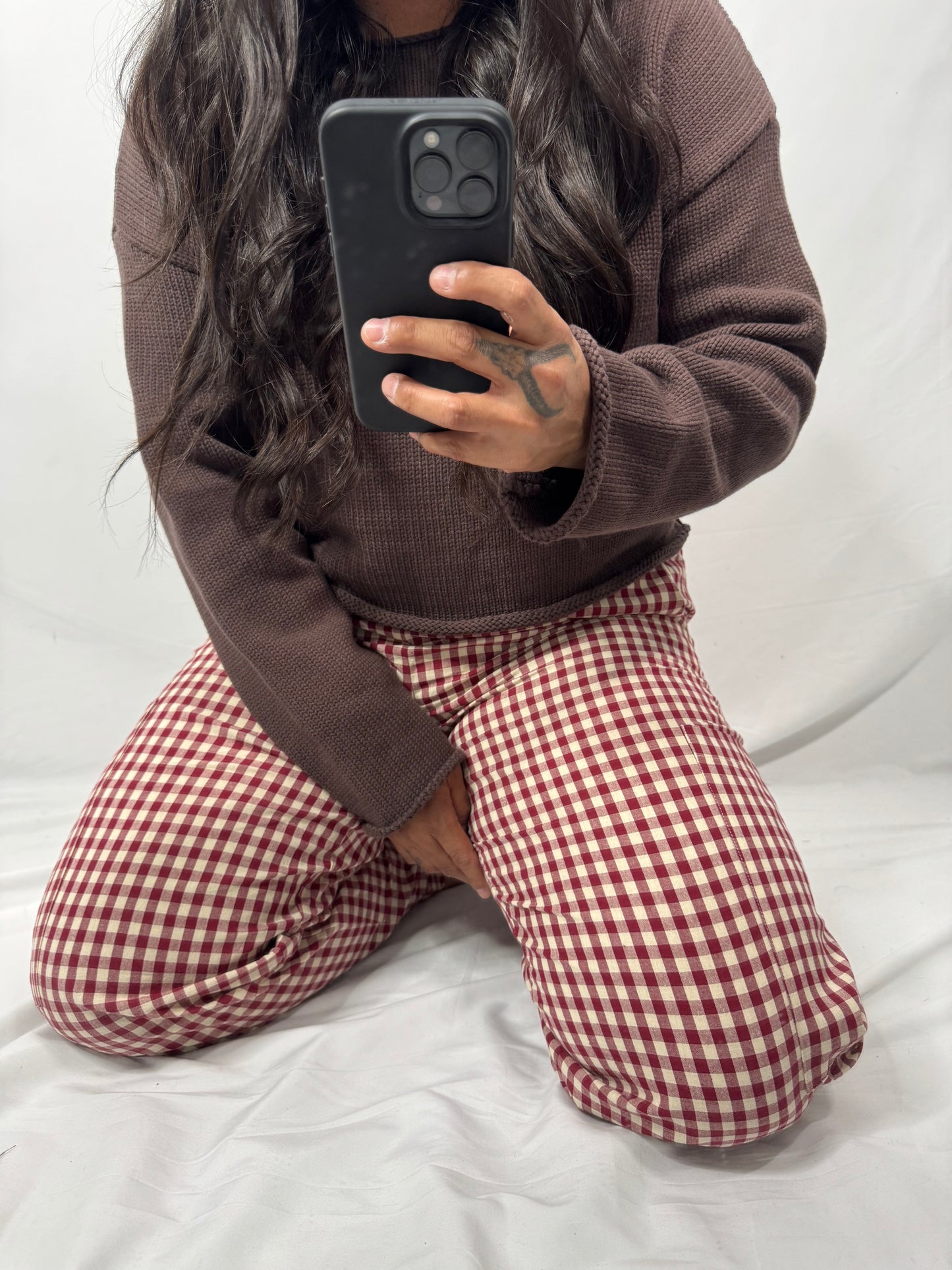 Wishlist - Cherry/Cream Checker Pants