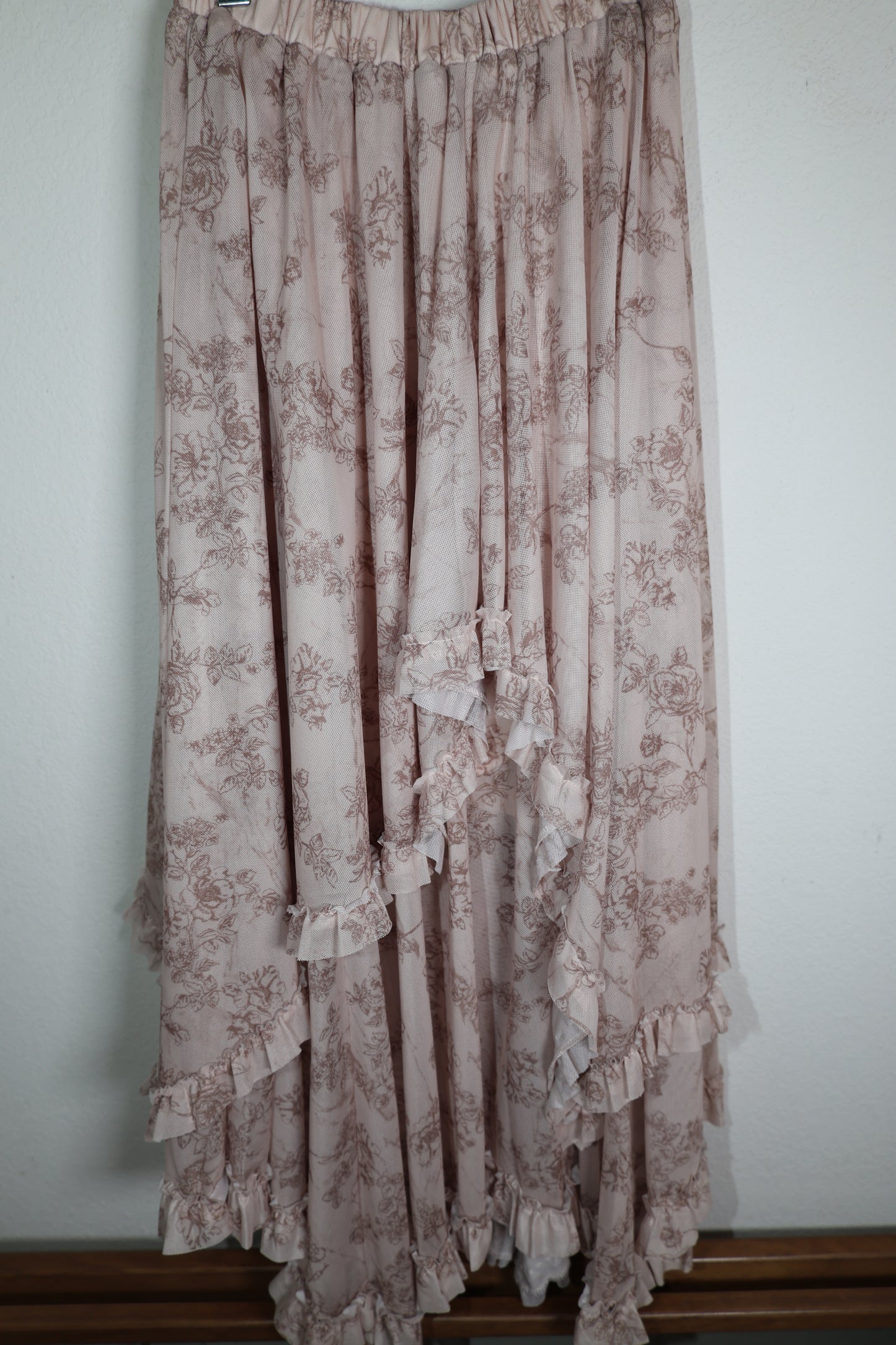 Baevely by Wellmade USA - FLORAL PRINT SHEET MIDI SKIRT