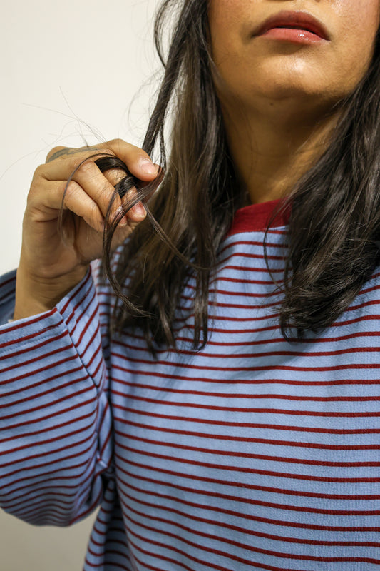 Sunday Edition long sleeve crew neck stripe top