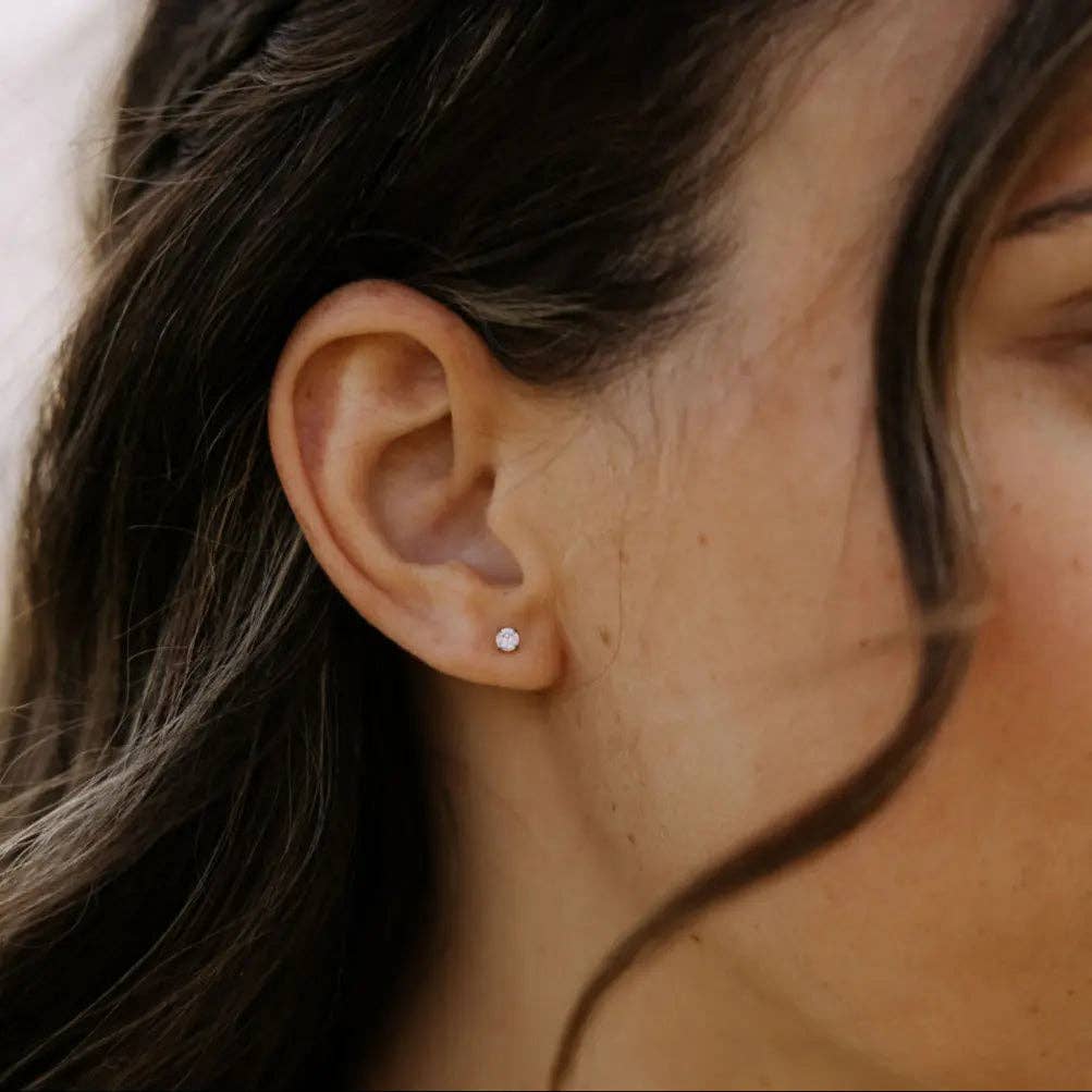 Mauve Jewelry Co. - Diamond Flat Back Studs