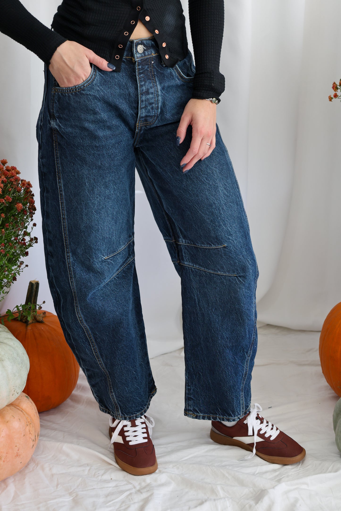 Free People good luck mid rise barrel jeans