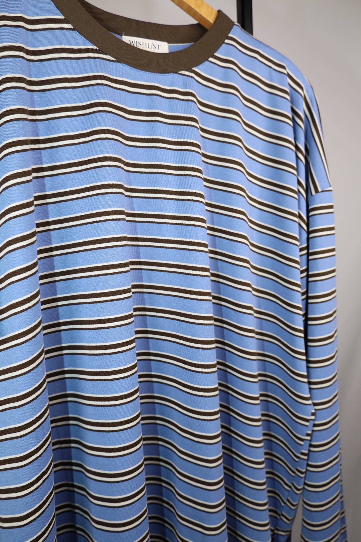 Turn It Up stripe long sleeve crewneck top