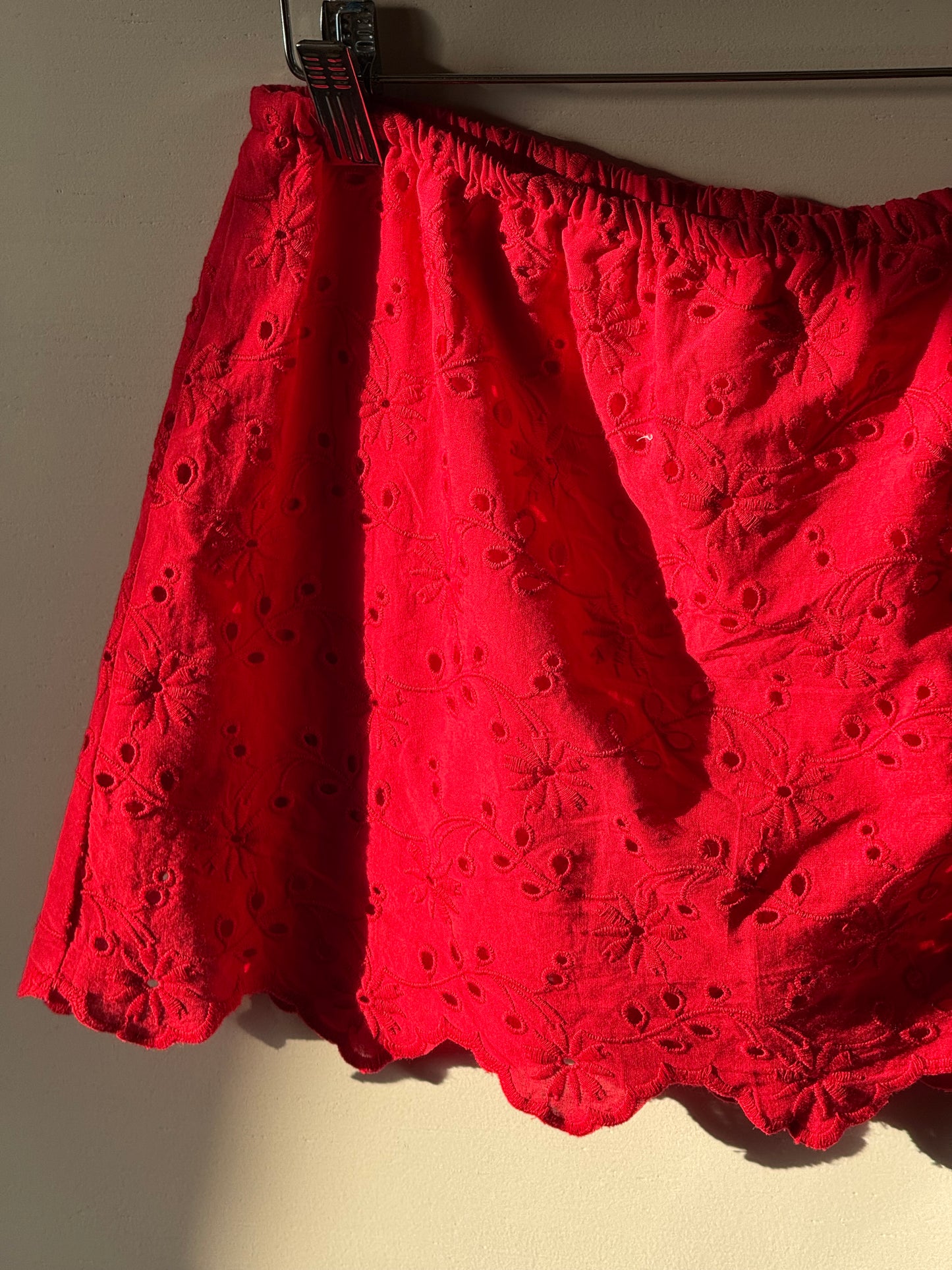 Free People - Eyes on You Red Mini Skort