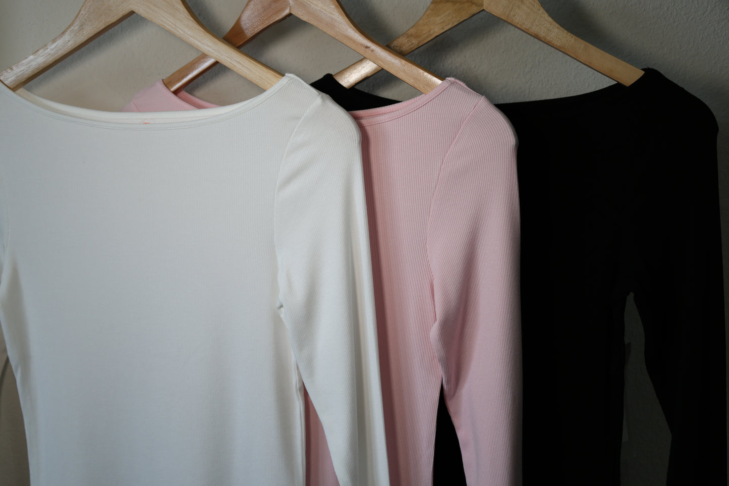 Mono B - Barely There Boat Neck Micro-Ribbed Top