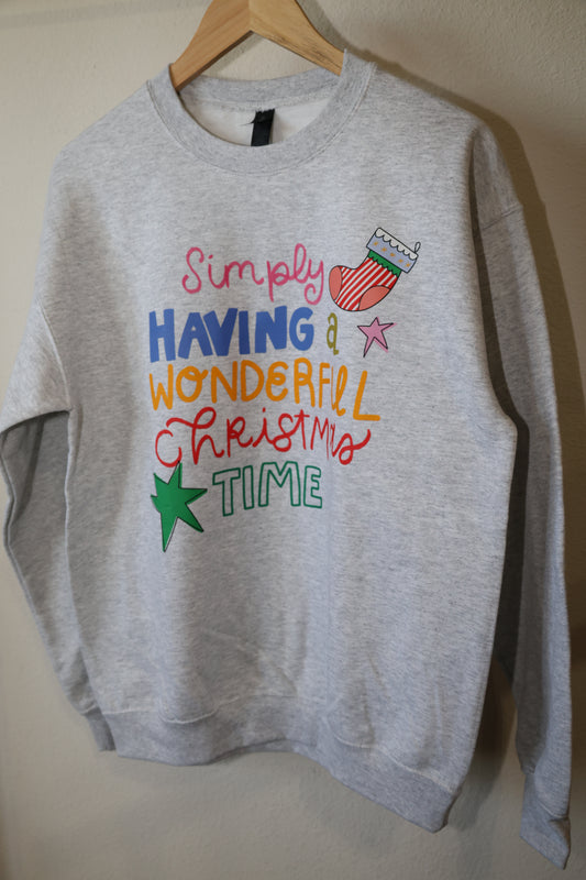 Simply Having a Wonderful Christmas Time Crewneck Sweatshirt