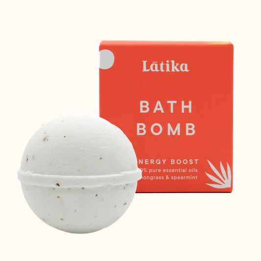Latika Beauty - Energy Lemongrass Mint Bath Bomb –Natural Aromatherapy