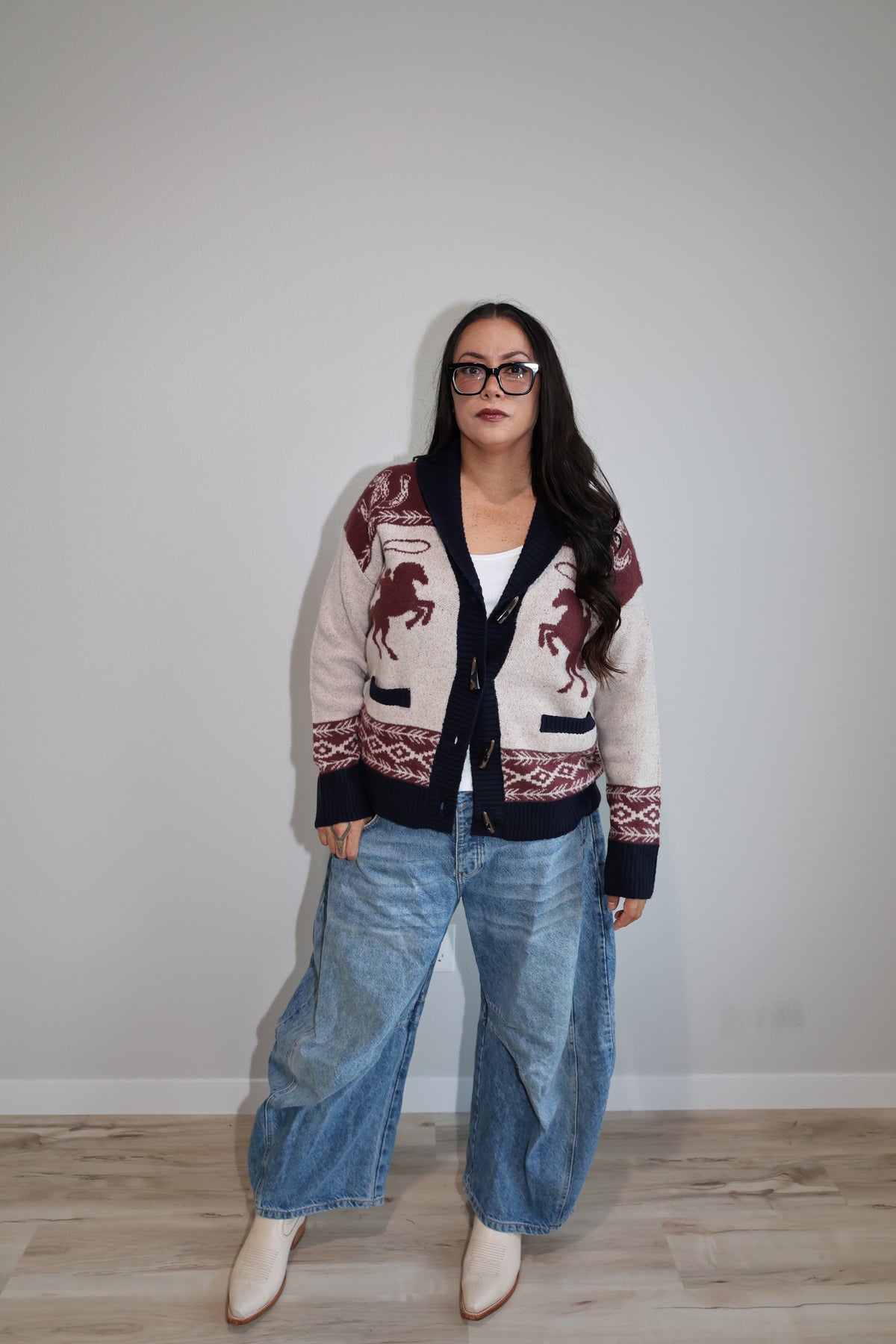 Further West toggle button cardigan