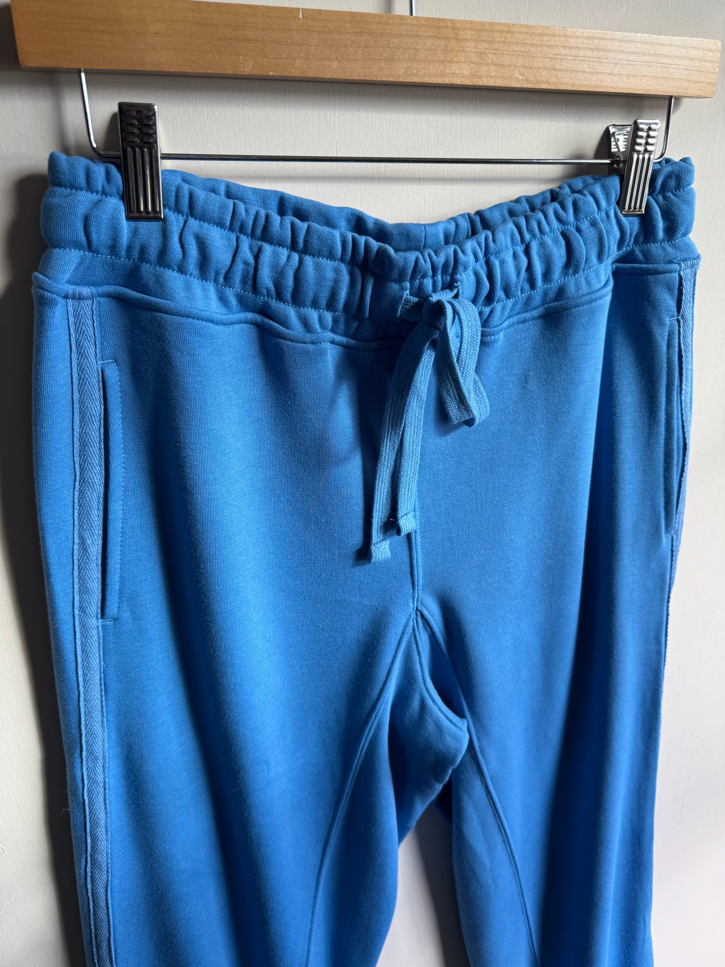 Rae Mode - Aqua French Terry Cropped Jogger Pants w/ Pockets