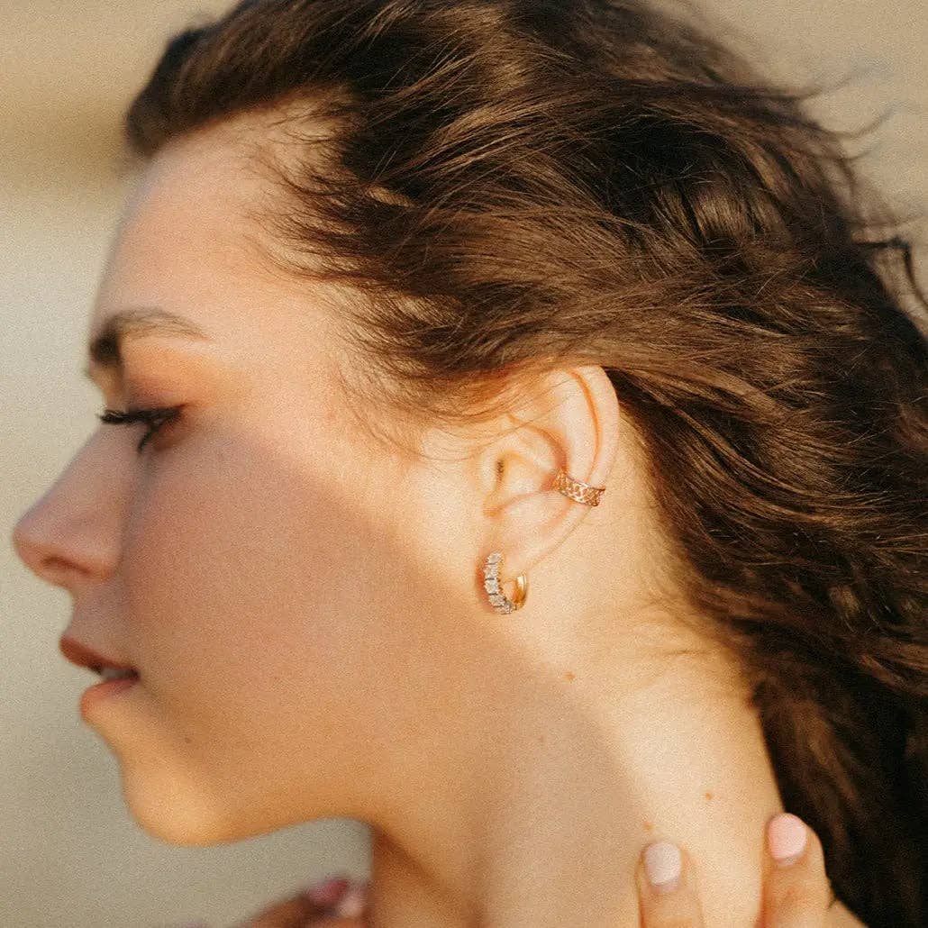Mauve Jewelry Co. - Charlotte Diamond Gold Filled Hoops