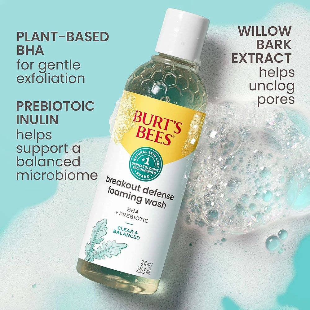 Burt's Bees - Clear & Balanced Breakout Defense Foaming Wash 8 fl. oz.