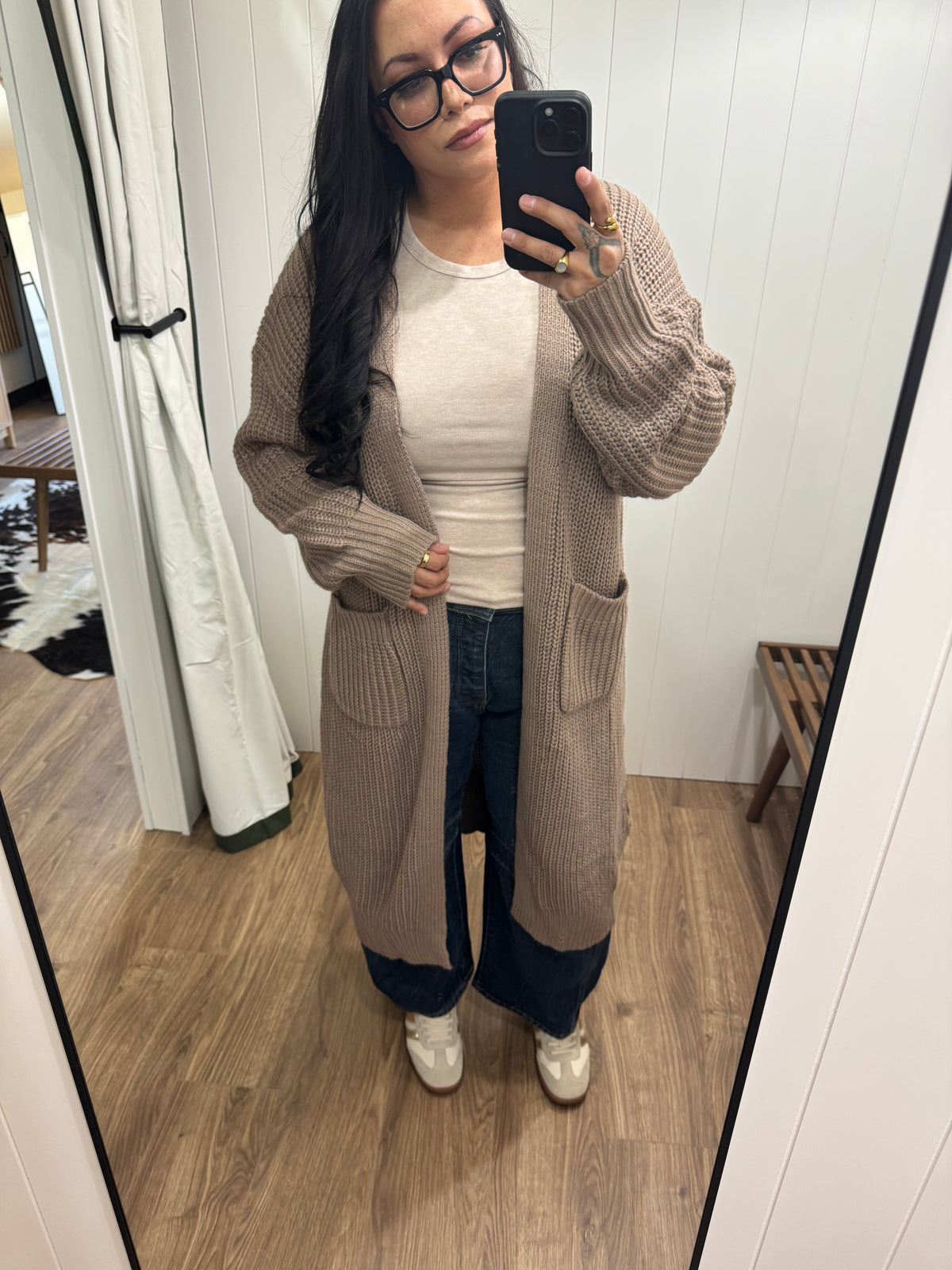 Going Nowhere maxi chunky knit duster cardigan