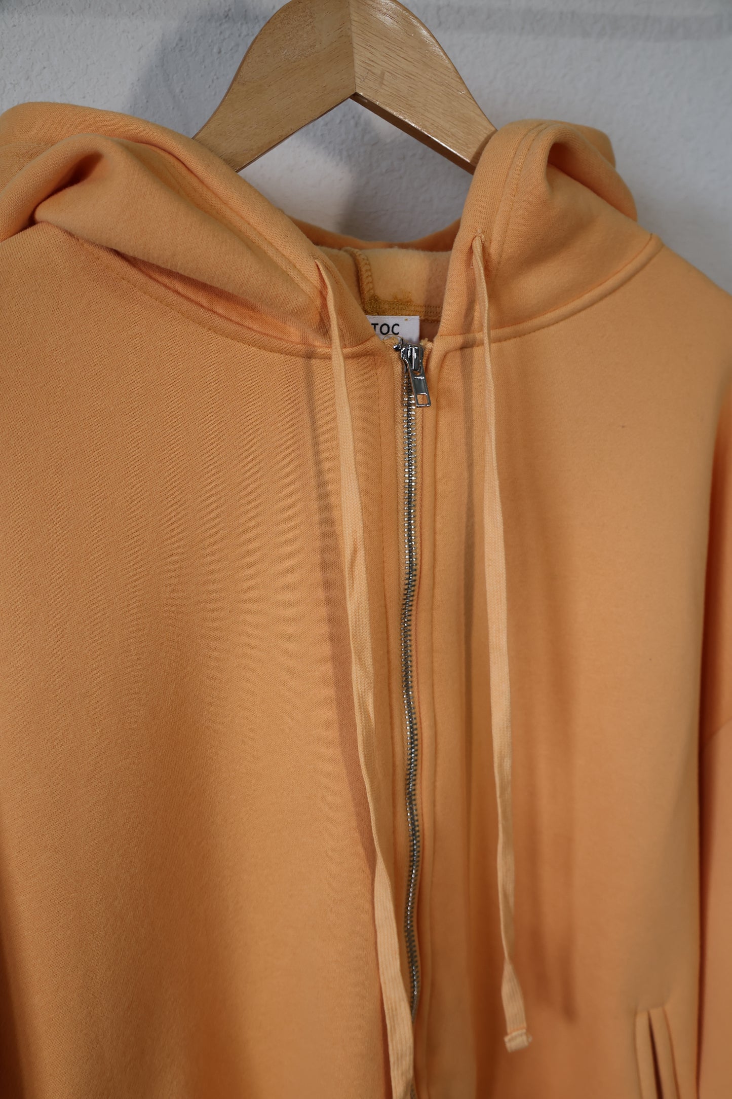 TICTOC - UNIVERSITY Plush Fleece Loose Fit Zip Up Hoodie With Pockets