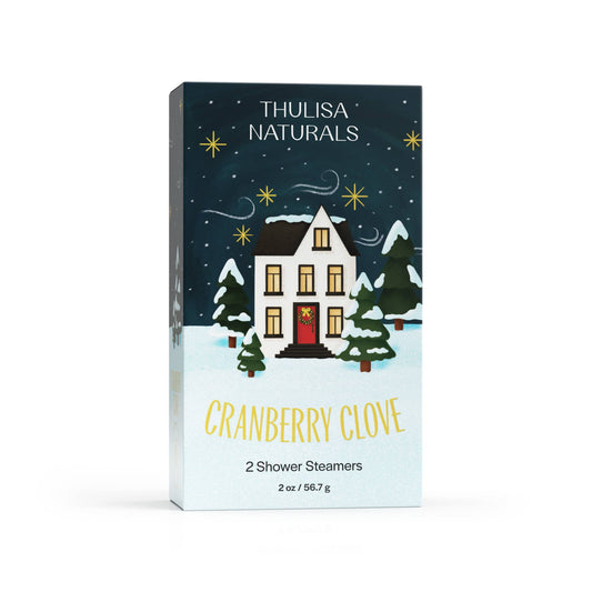 Thulisa Naturals™  | Bath + Body - Cranberry Clove Shower Steamers — Holiday Spice Gift Set