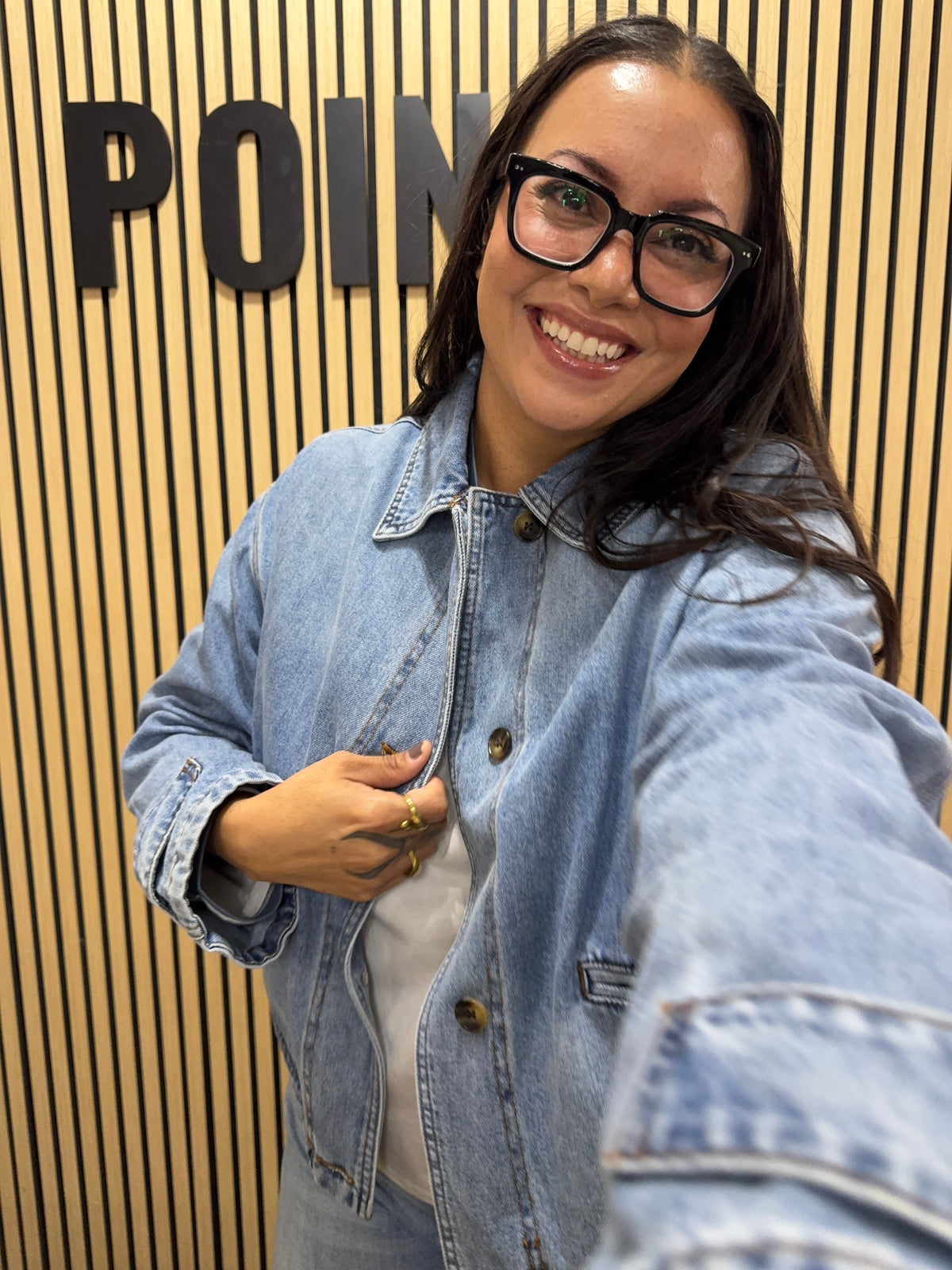 Better Than Never button front bomber denim jacket