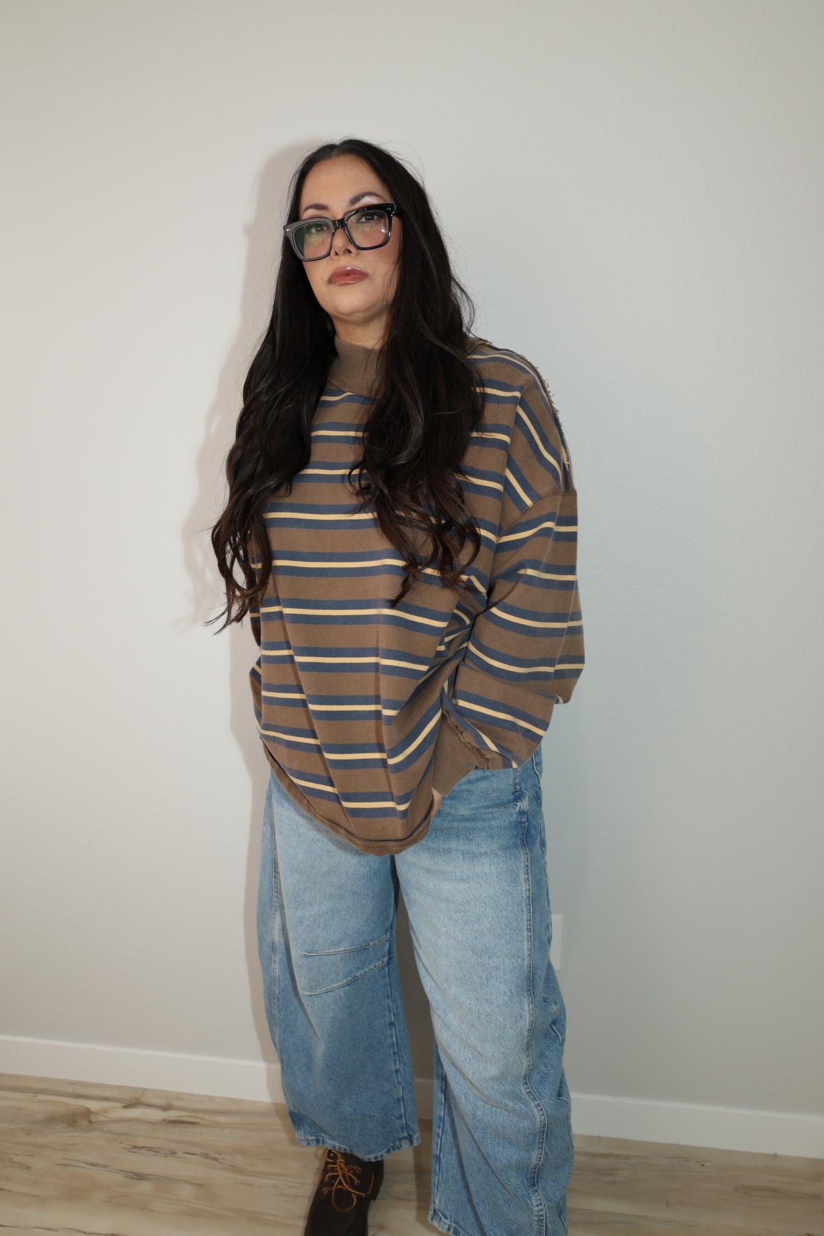Palm Springs striped pullover sweater