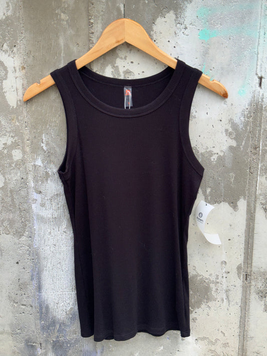 Mono B - High Neck Micro-Ribbed Athleisure Tank Top