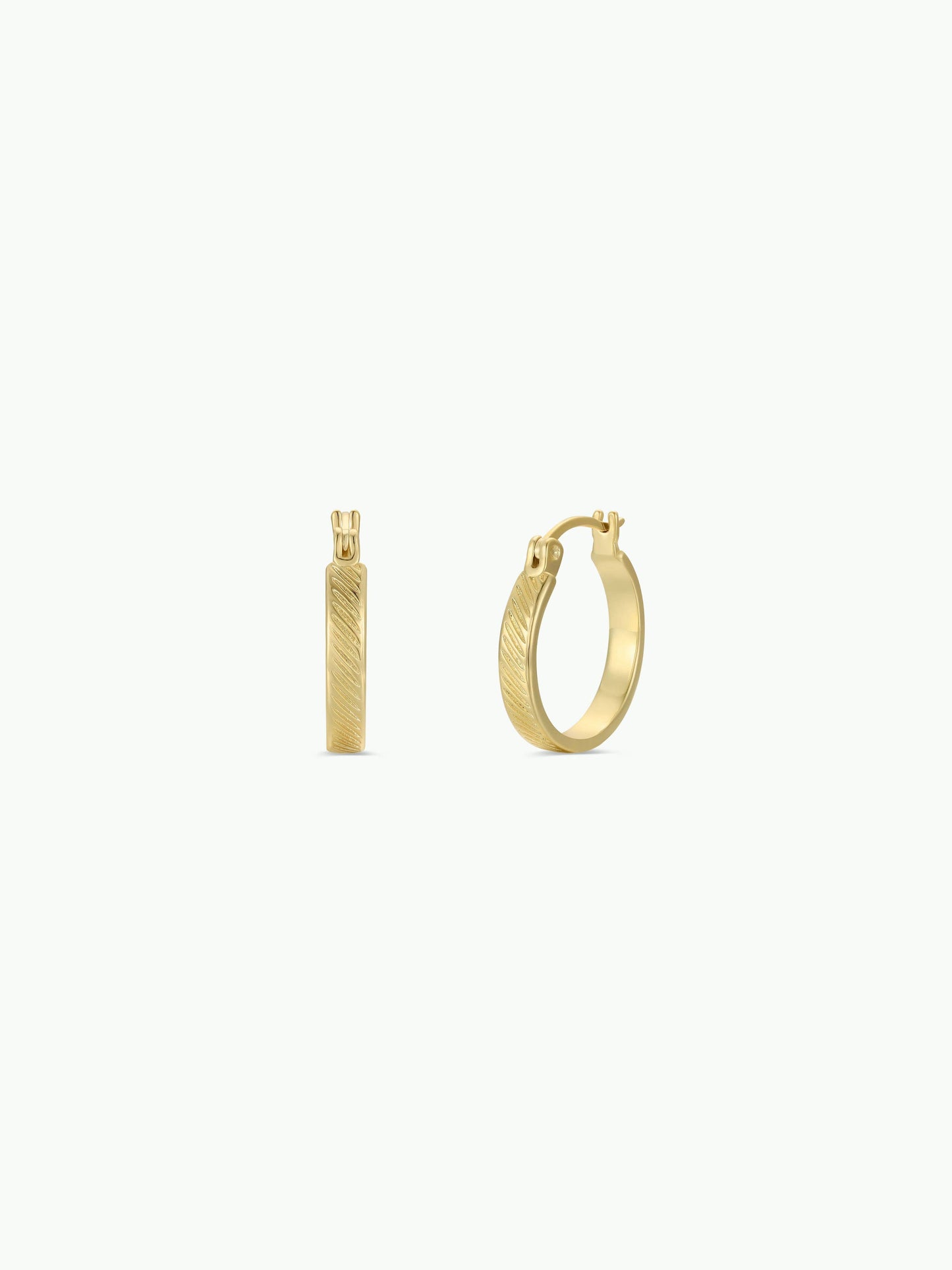 JaxKelly - Gold Hoop - Textured - Earrings