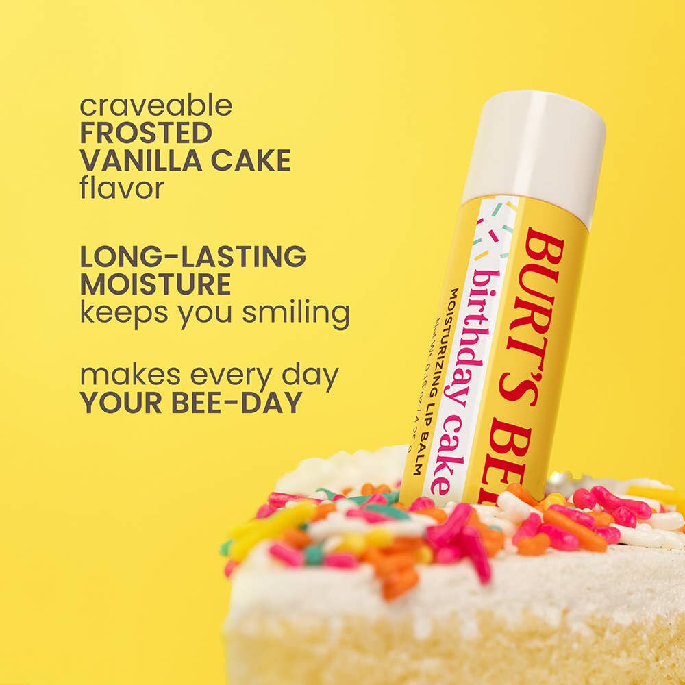 Burt's Bees - Birthday Cake Moisturizing Lip Balm With Beeswax Blister Box