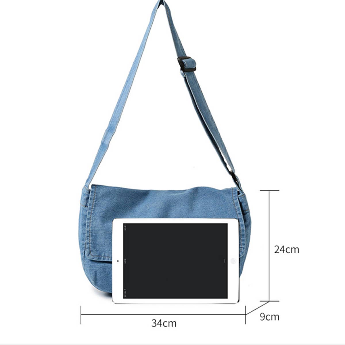 ACCITY - soft DENIM SHOULDER BAG