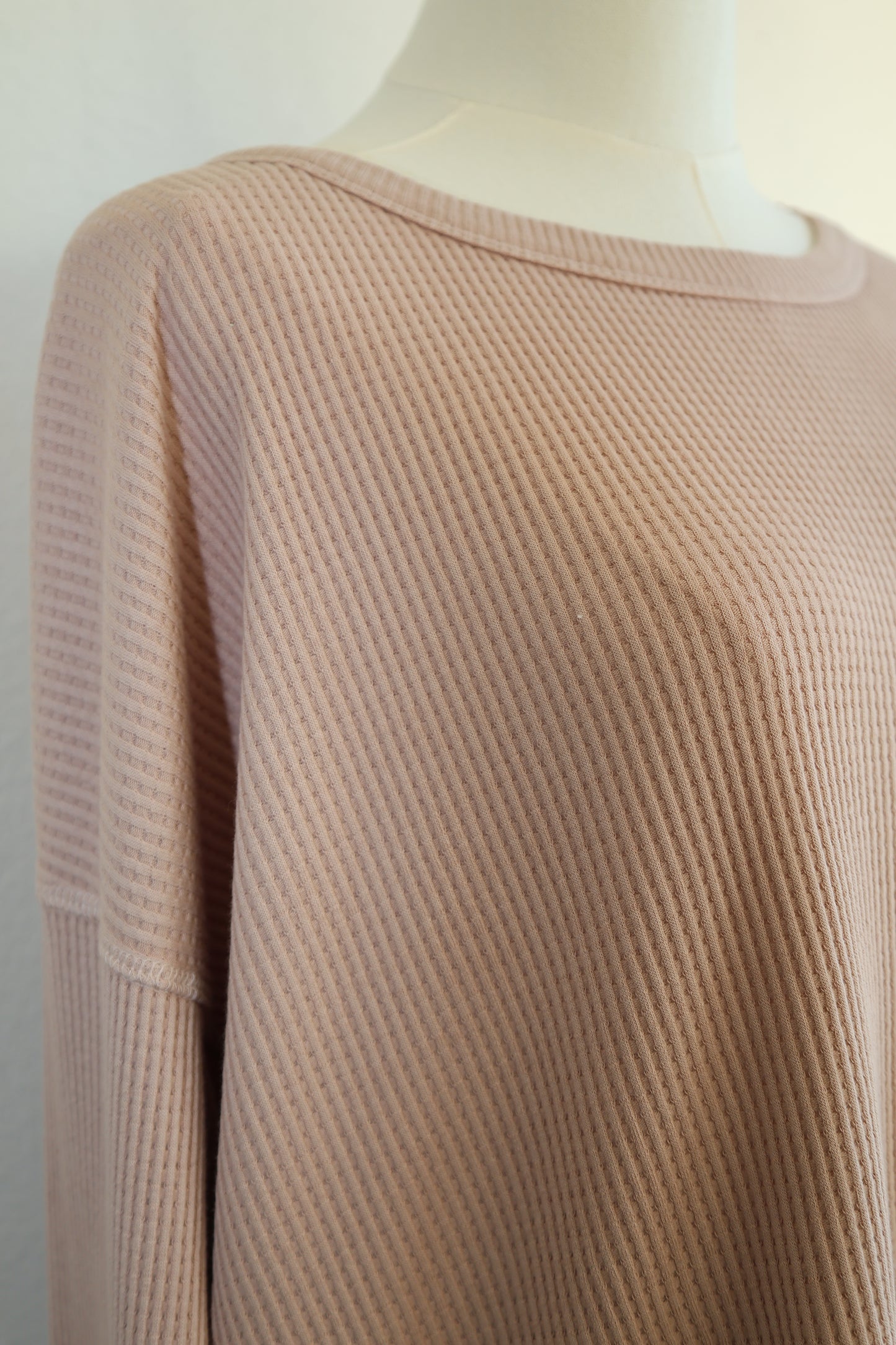 By Together  Knit Drop Shoulder Long Sleeve Top with Side Slits