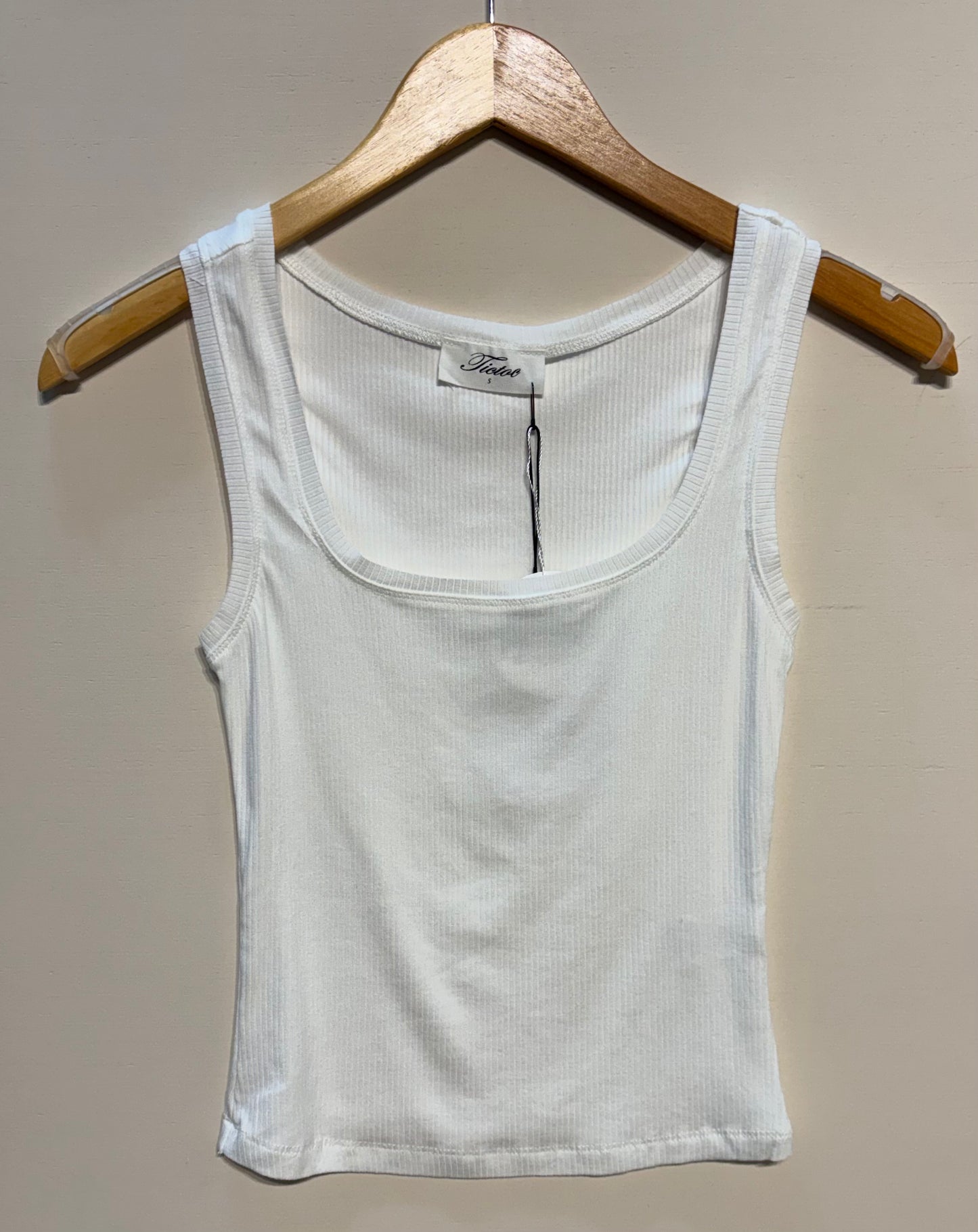 Jersey Ribbed Scoop Neck Tank