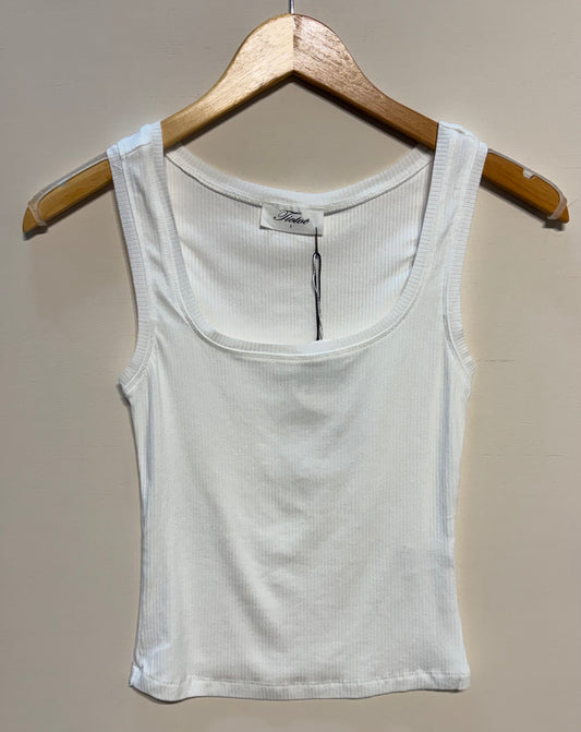Jersey Ribbed Scoop Neck Tank
