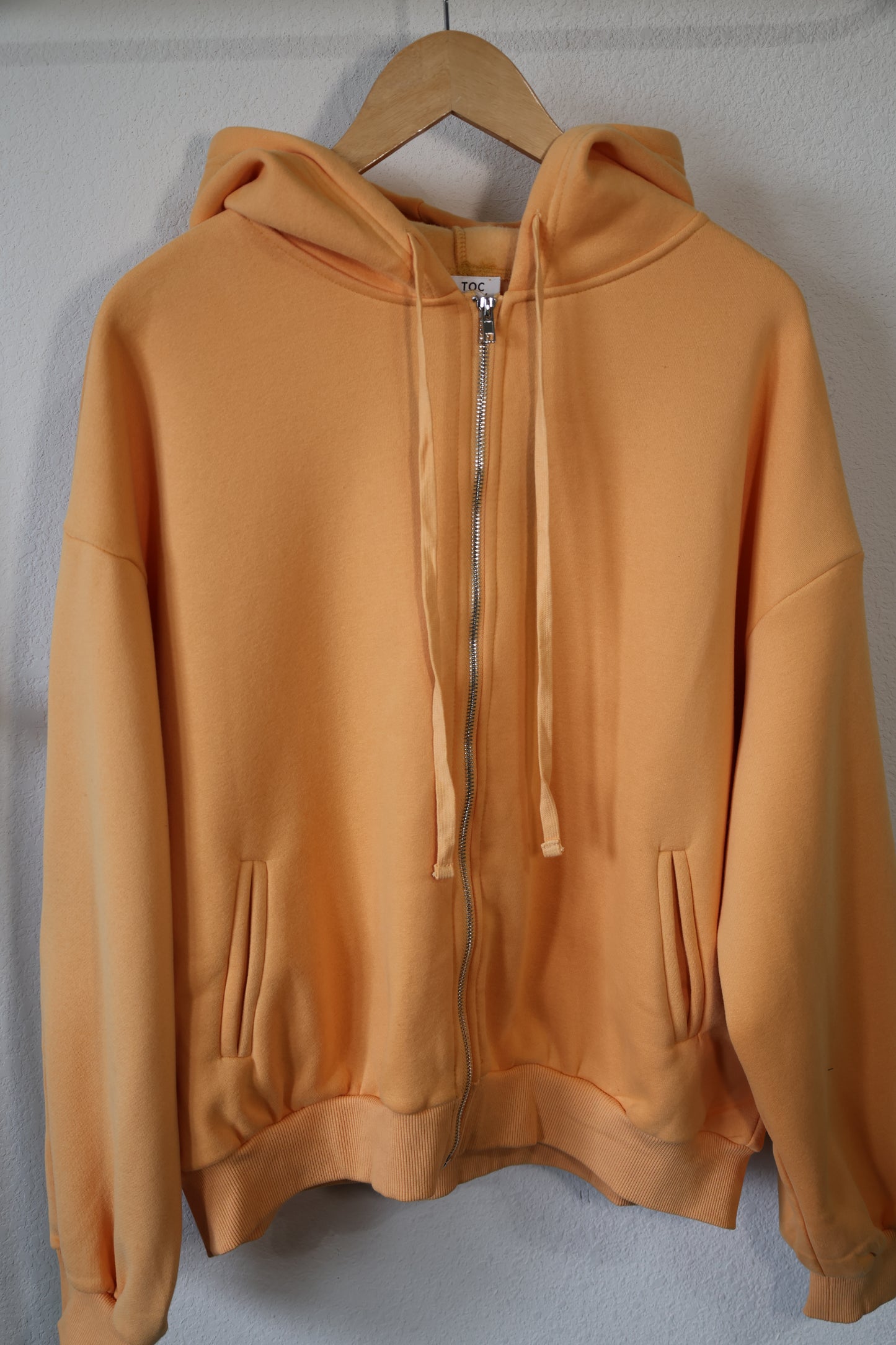 TICTOC - UNIVERSITY Plush Fleece Loose Fit Zip Up Hoodie With Pockets