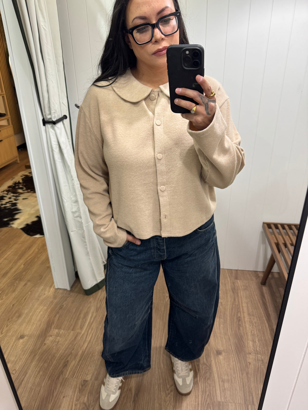 Meet On Main Peter Pan collar sweater