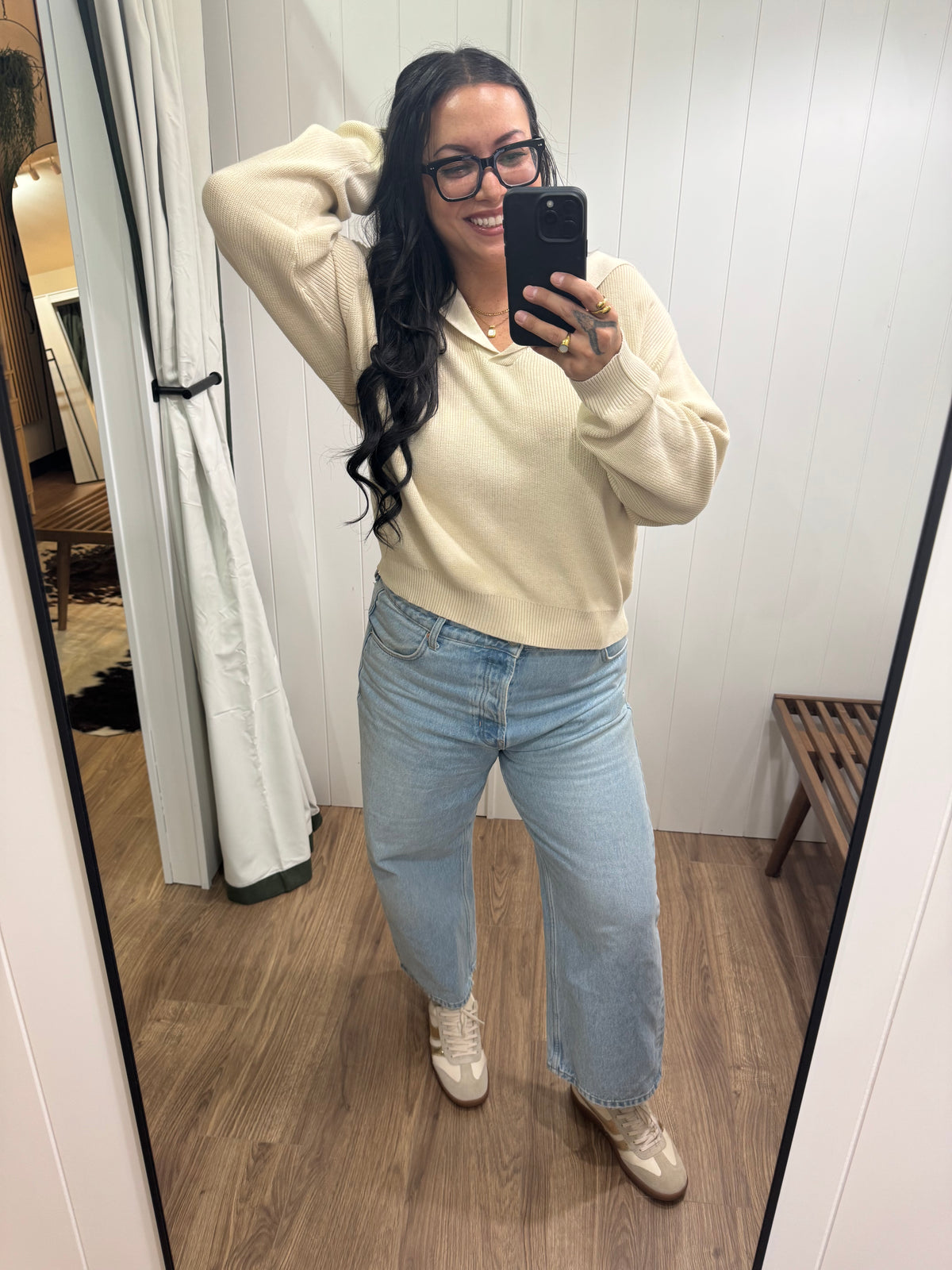 Say What You Mean sailor collar knit sweater