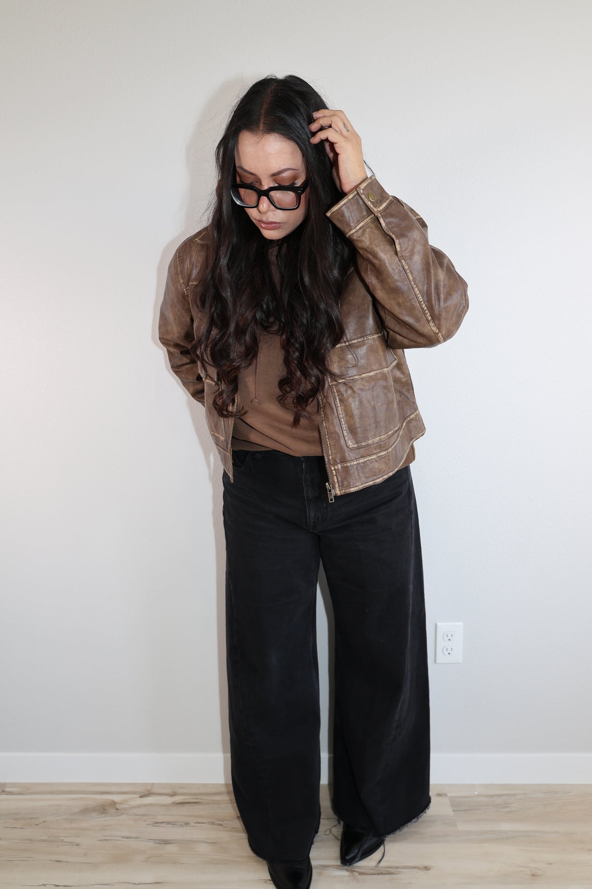 Anywhere With You faux leather jacket
