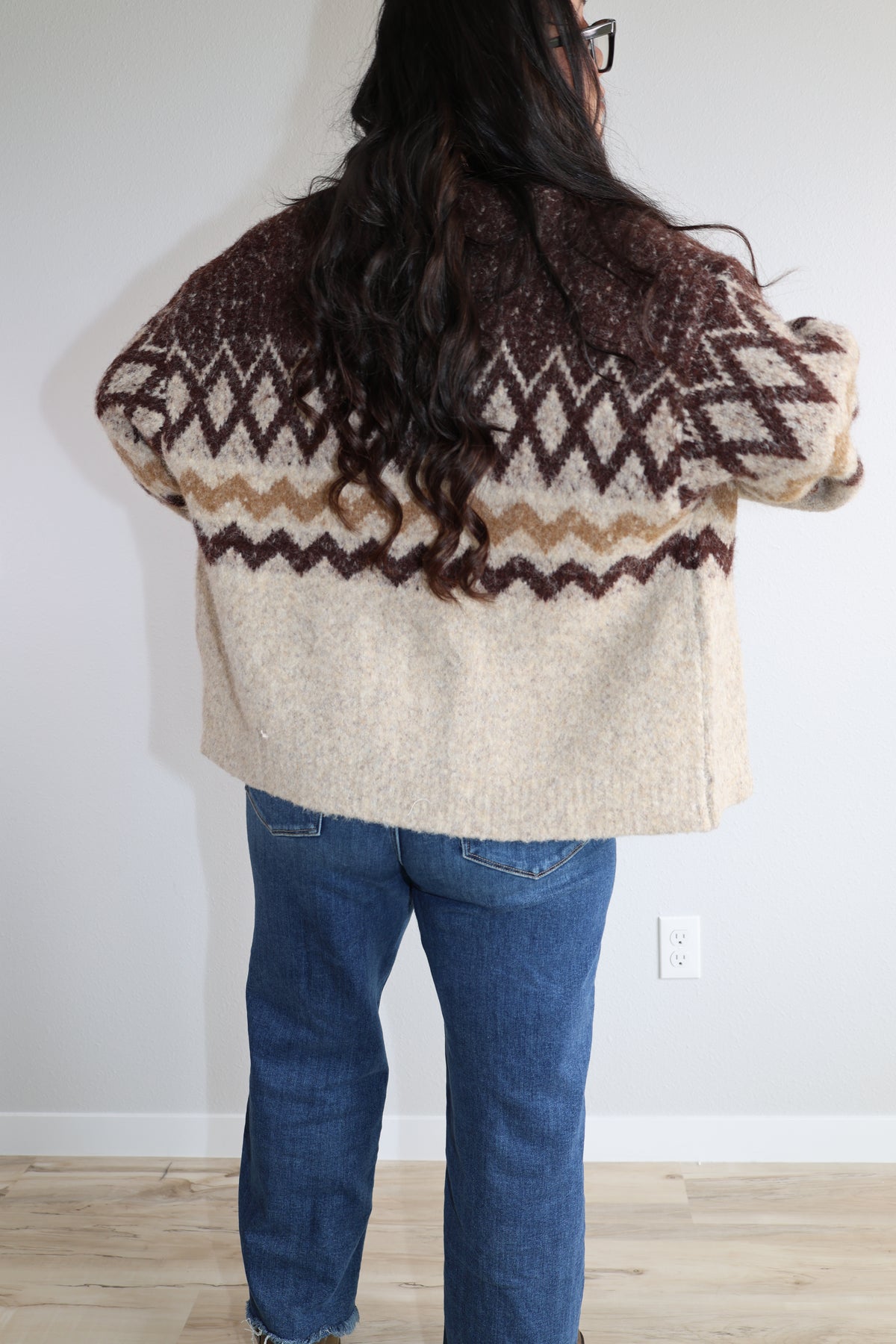 You Seem Familiar oversized long v-neck button front cardigan