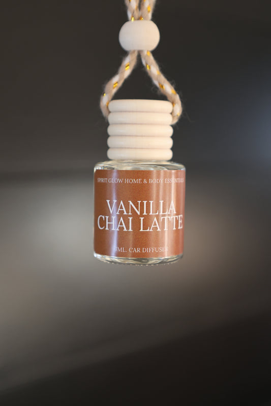Spirit Glow Home & Body Essentials - Vanilla Chai Latte- Hanging Car Diffuser