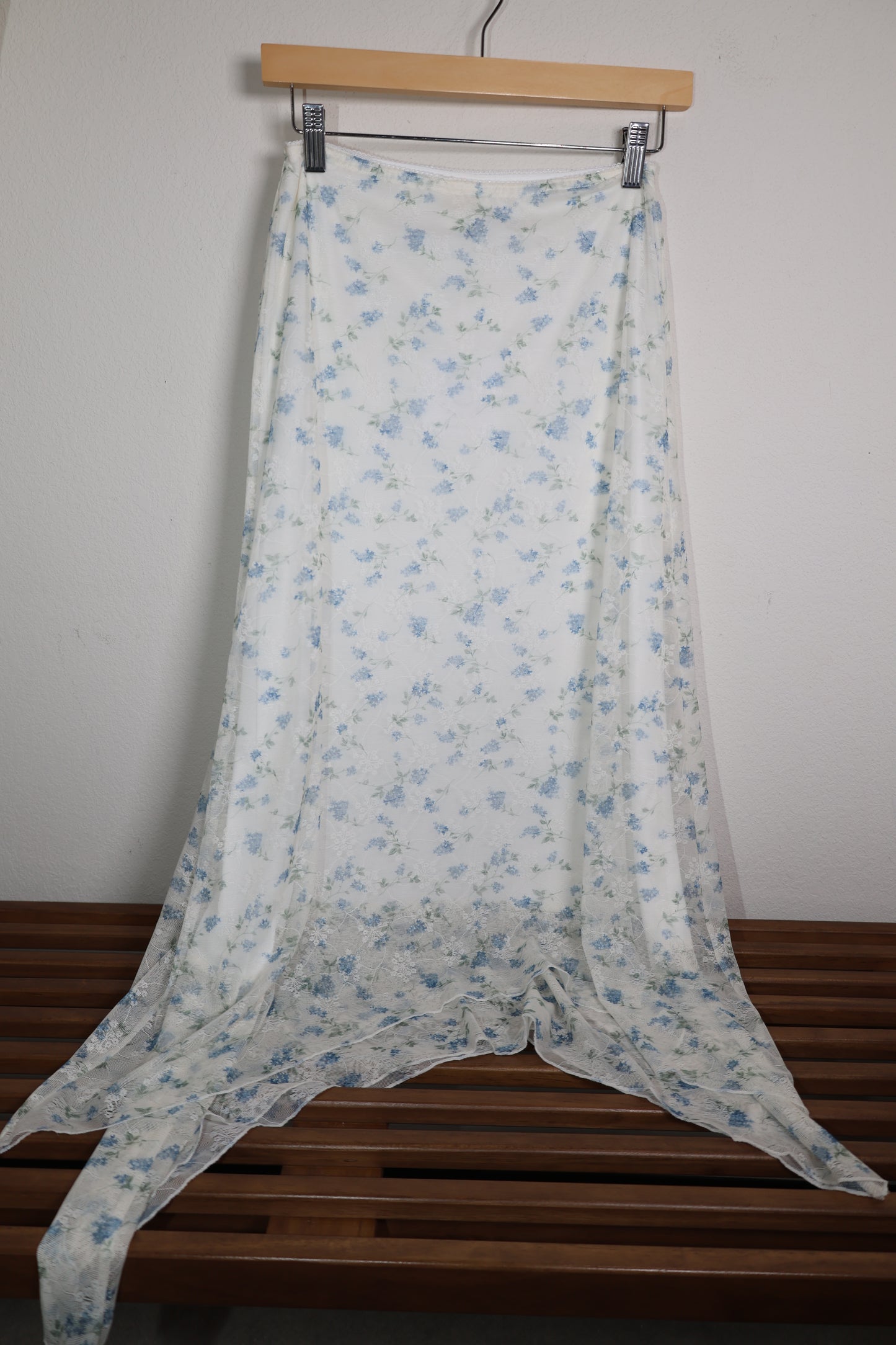 Baevely by Wellmade USA - PRINTED FLORAL MIDI SKIRT